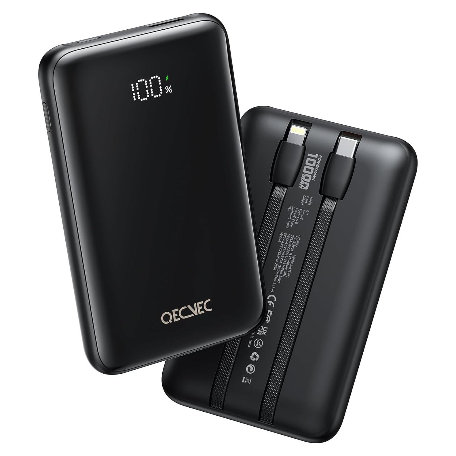 Cargador Portátil 10000mAh QECVEC con Carga Rápida 22.5W