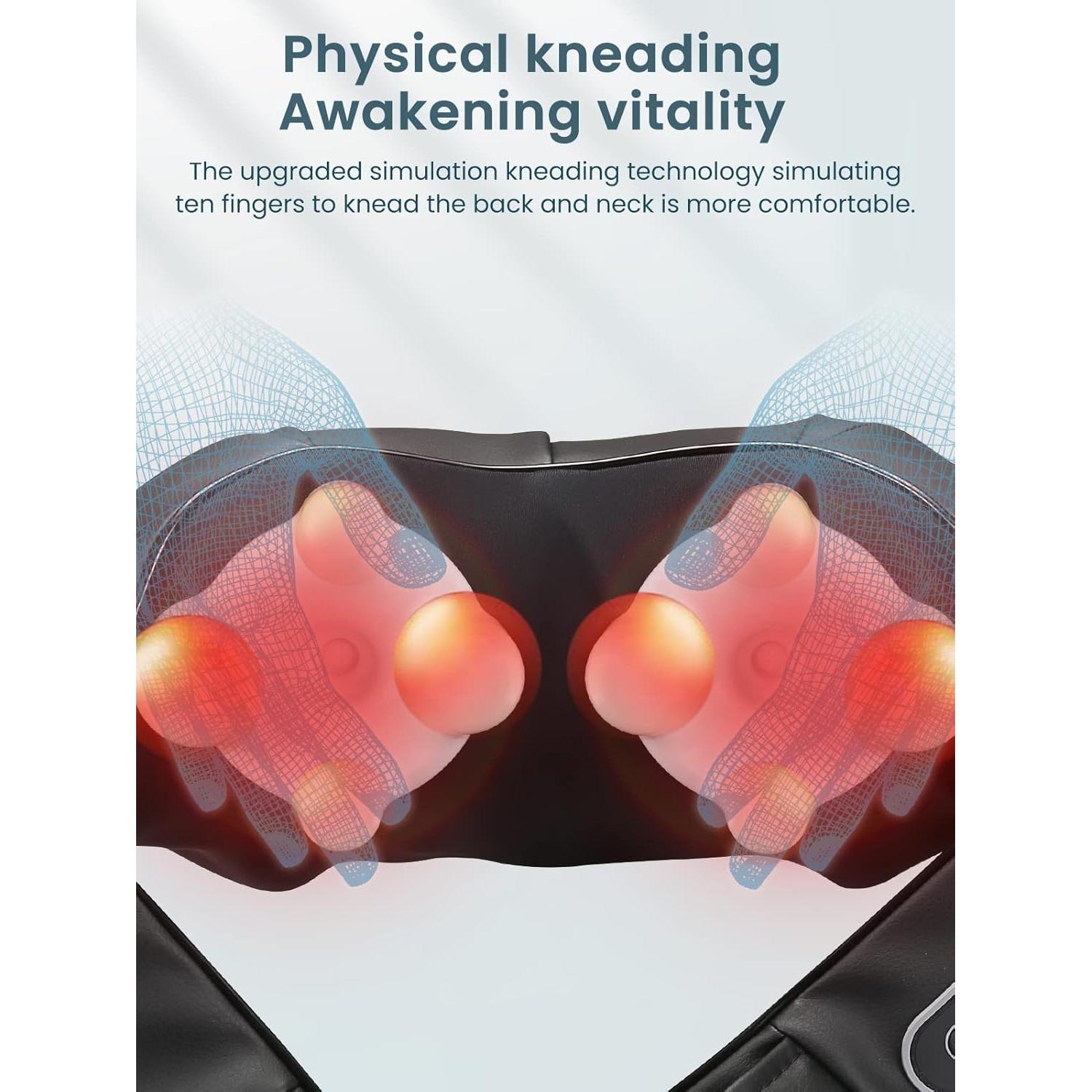 Masajeador de Cuello y Espalda Careboda Shiatsu con Calor