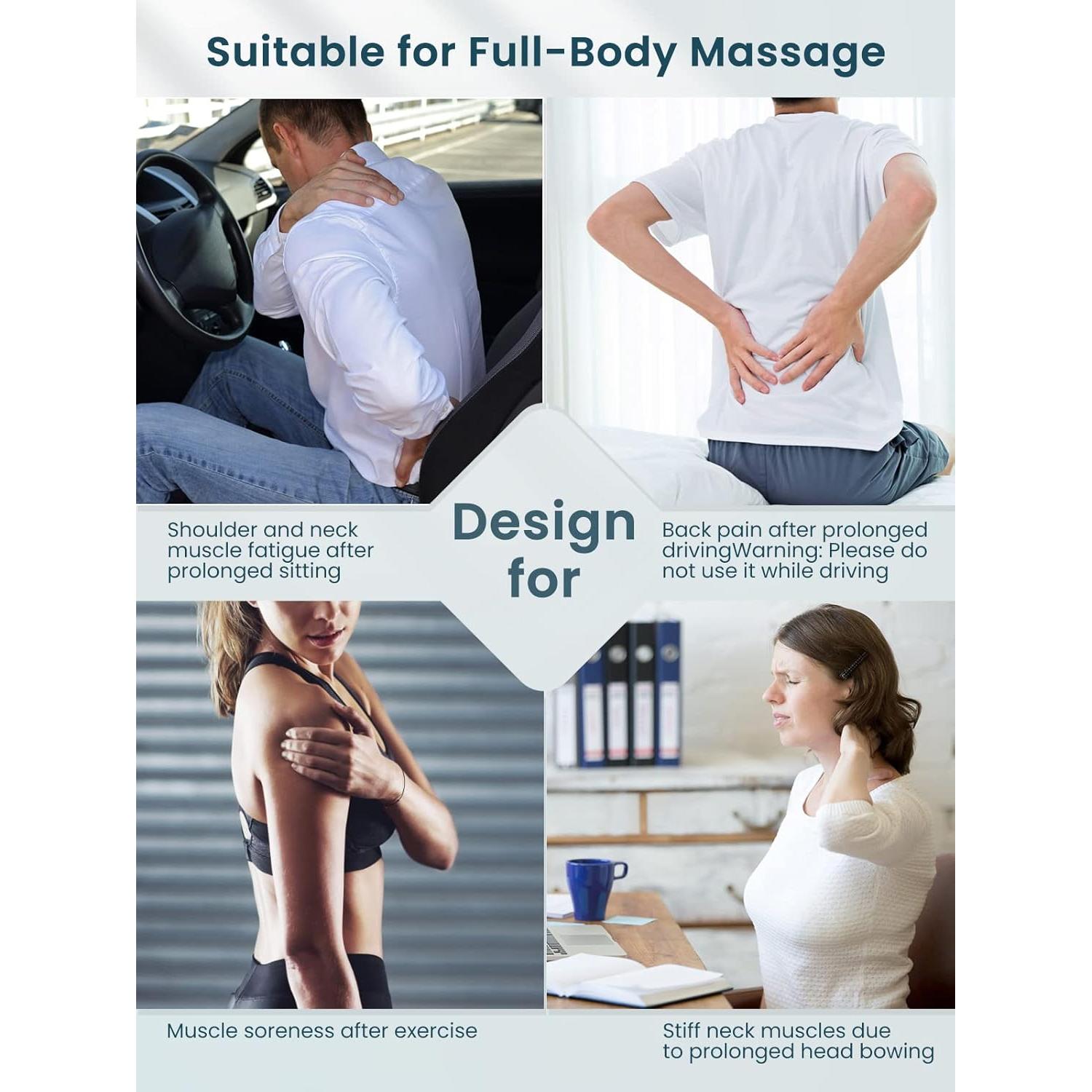 Masajeador de Cuello y Espalda Careboda Shiatsu con Calor