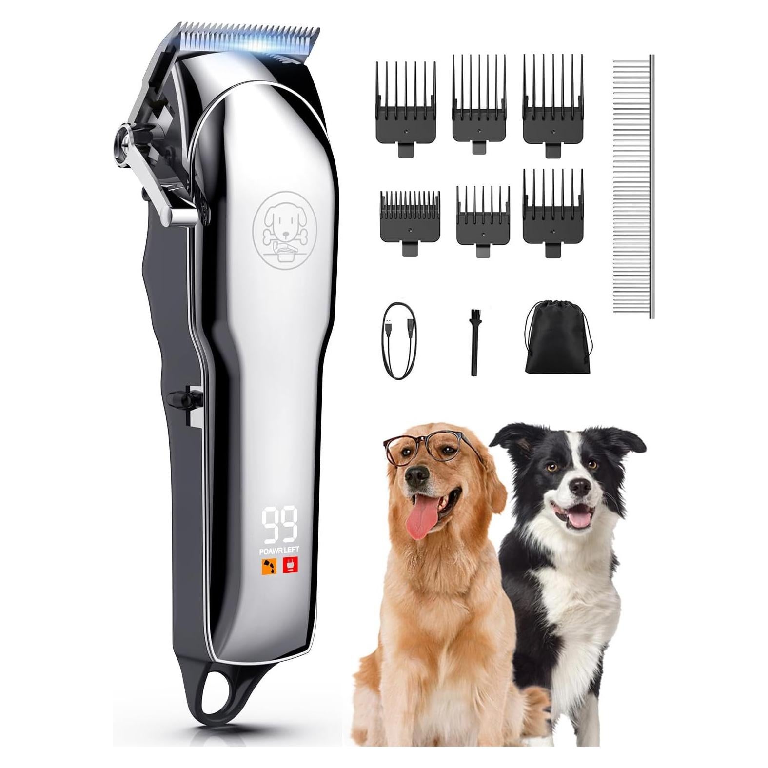 Cortadora Inalámbrica de Perros TURN RAISE 7000rpm con LED