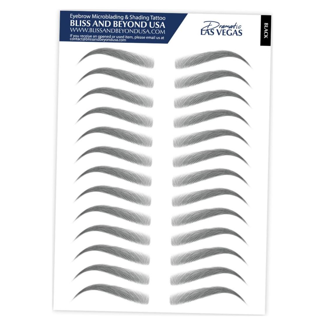 Microblading y Sombreado Tatuaje Bliss and Beyond 11 Pares Negro