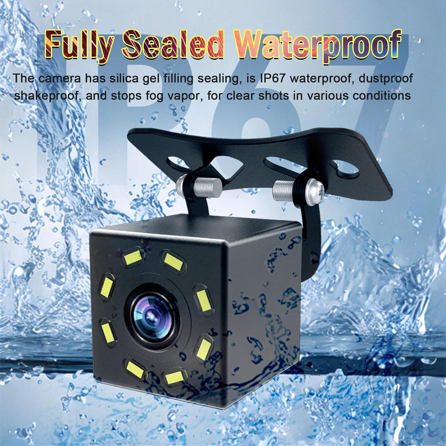 Cámara de Respaldo Adehoei 8 LEDs Visión Nocturna 170°