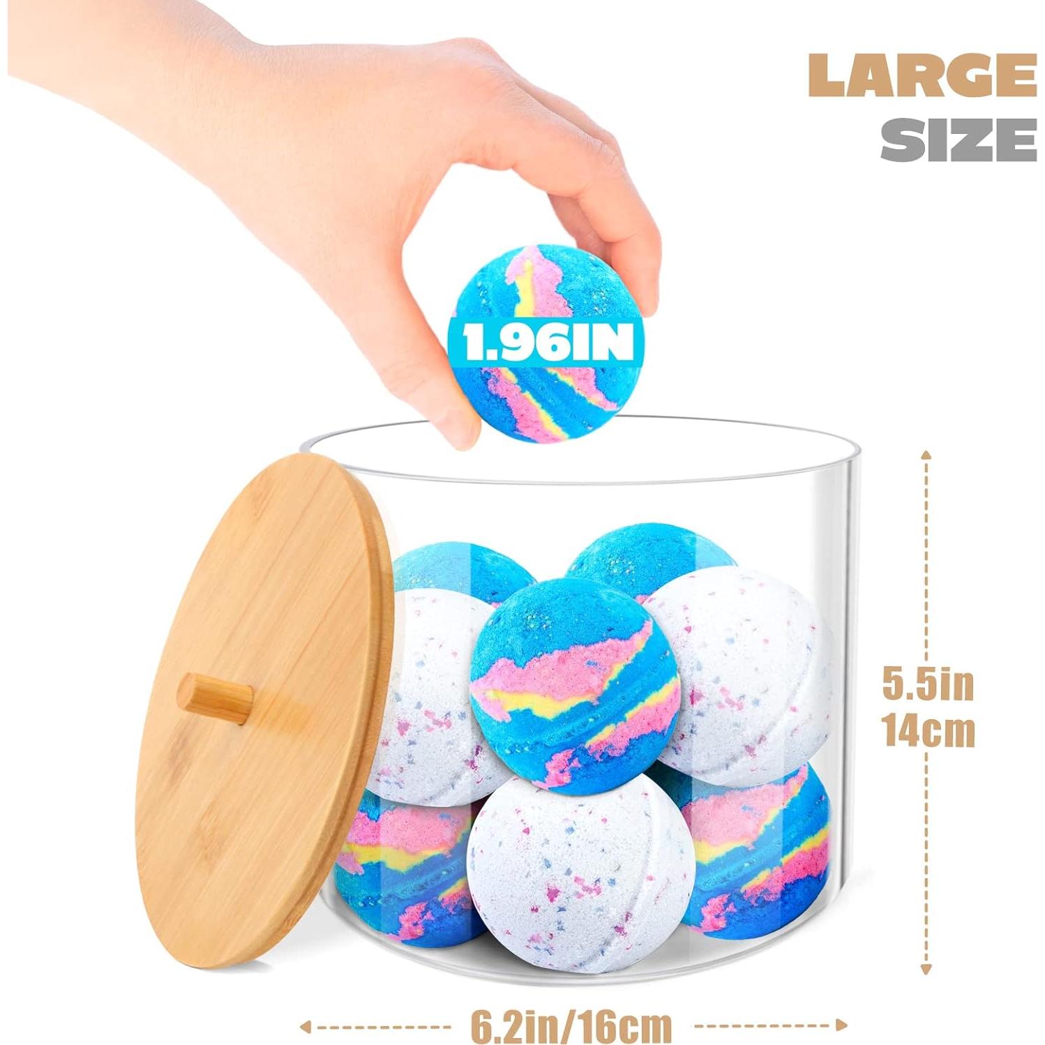 Contenedor de cápulas de lavandería JYPS 16.5cm con tapa de bambú