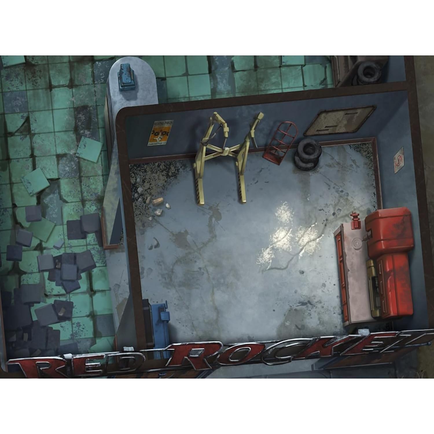 Paquete de Mapas Fallout RPG Modiphius 4 Mapas Doble Cara