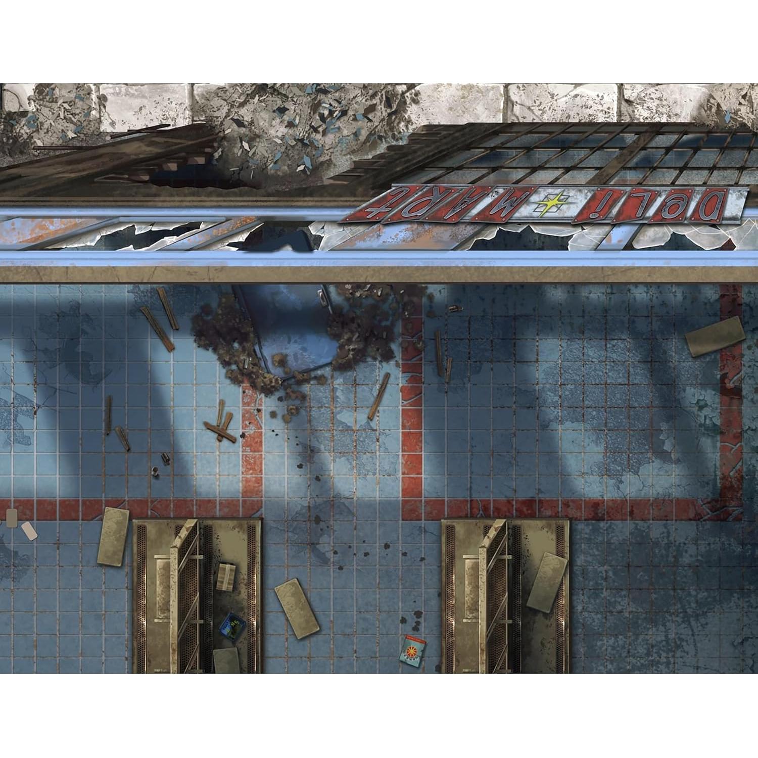 Paquete de Mapas Fallout RPG Modiphius 4 Mapas Doble Cara