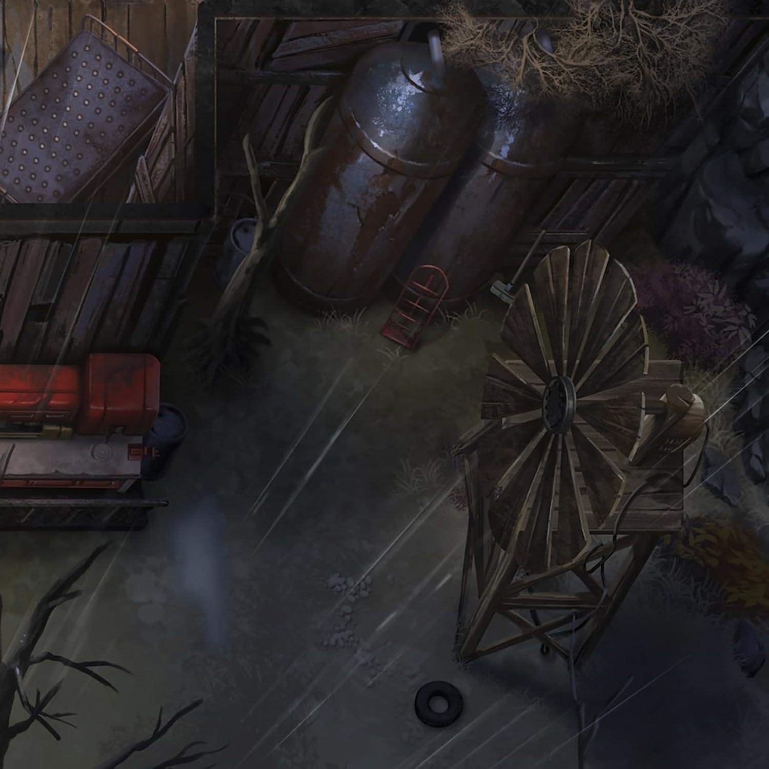 Paquete de Mapas Fallout RPG Modiphius 4 Mapas Doble Cara