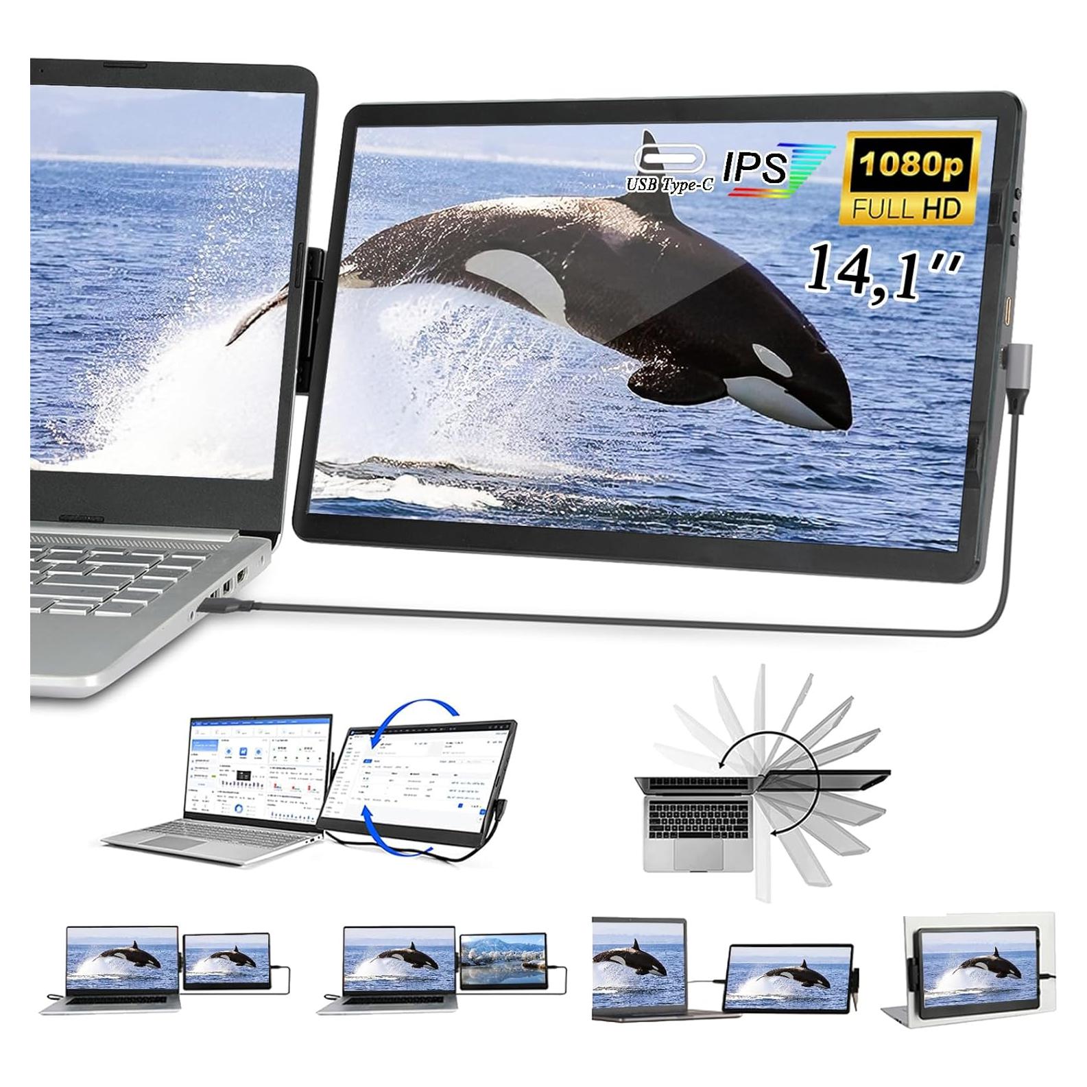 Extensor de Pantalla Iryreafer 14.1" FHD 1080P USB-C/HDMI