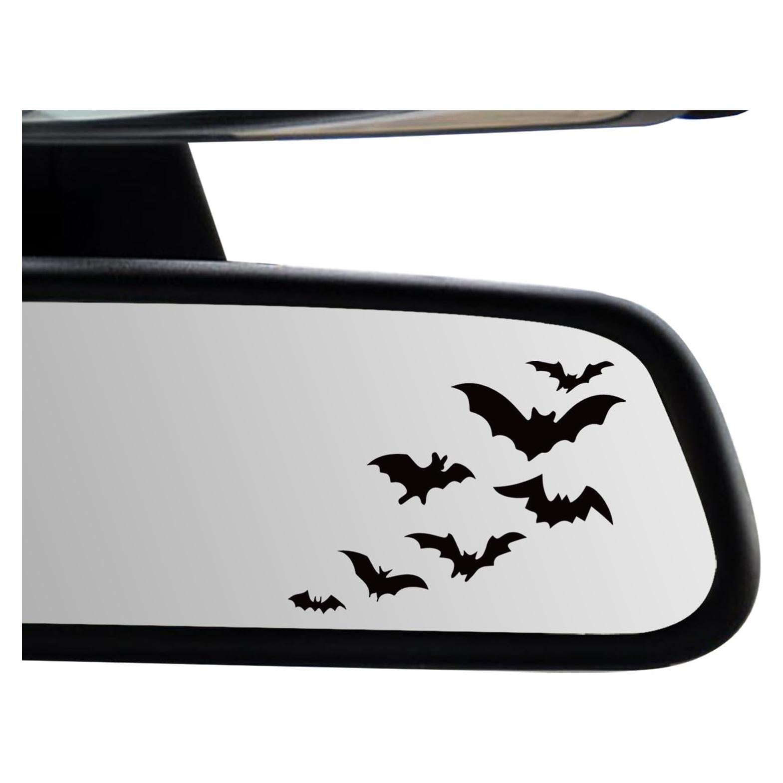 Calcomanías de Murciélagos Negras para Espejo Retrovisor - 3 Unidades