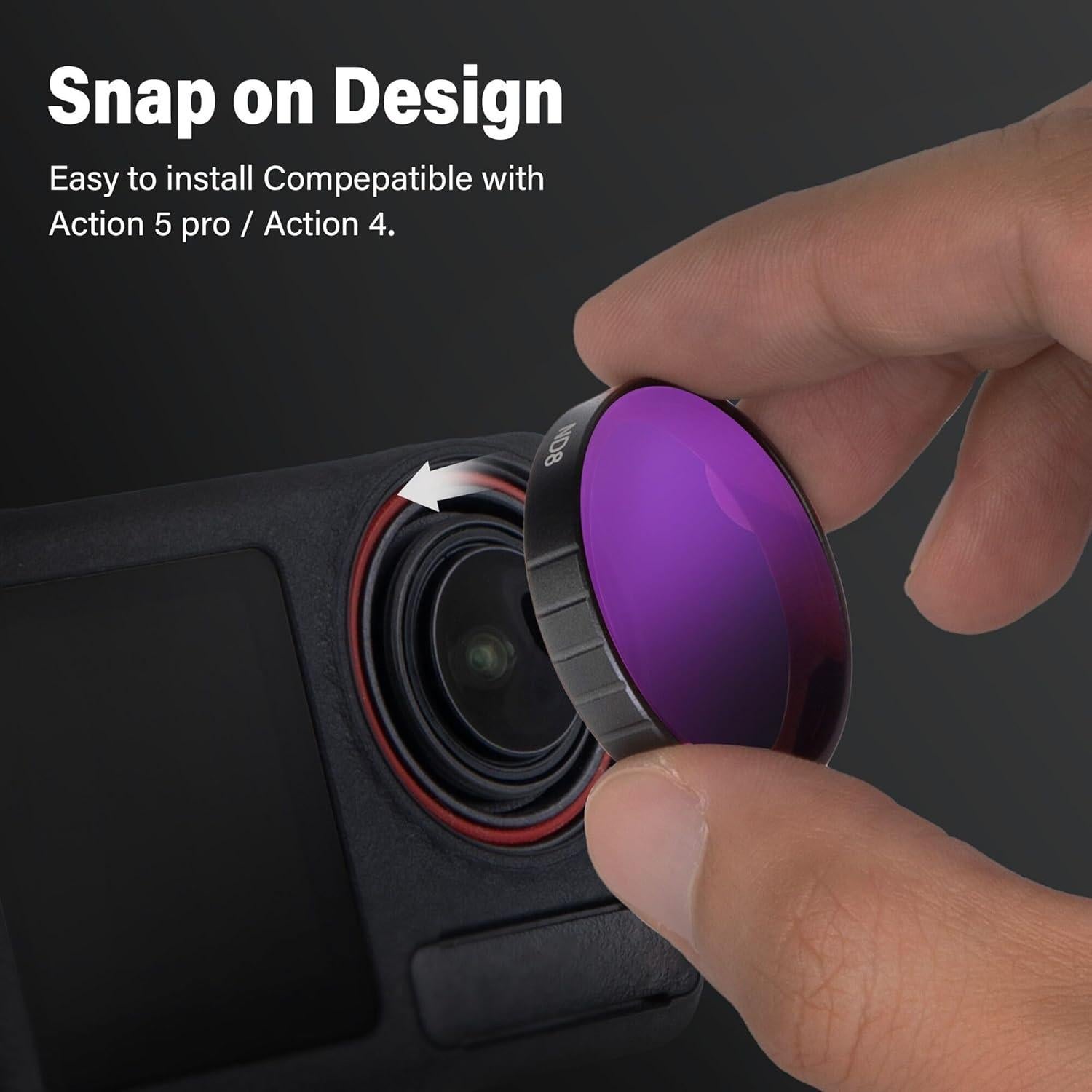 Juego de Filtros ND Walking Way para DJI Osmo Action 5 Pro/4 - 4 Piezas