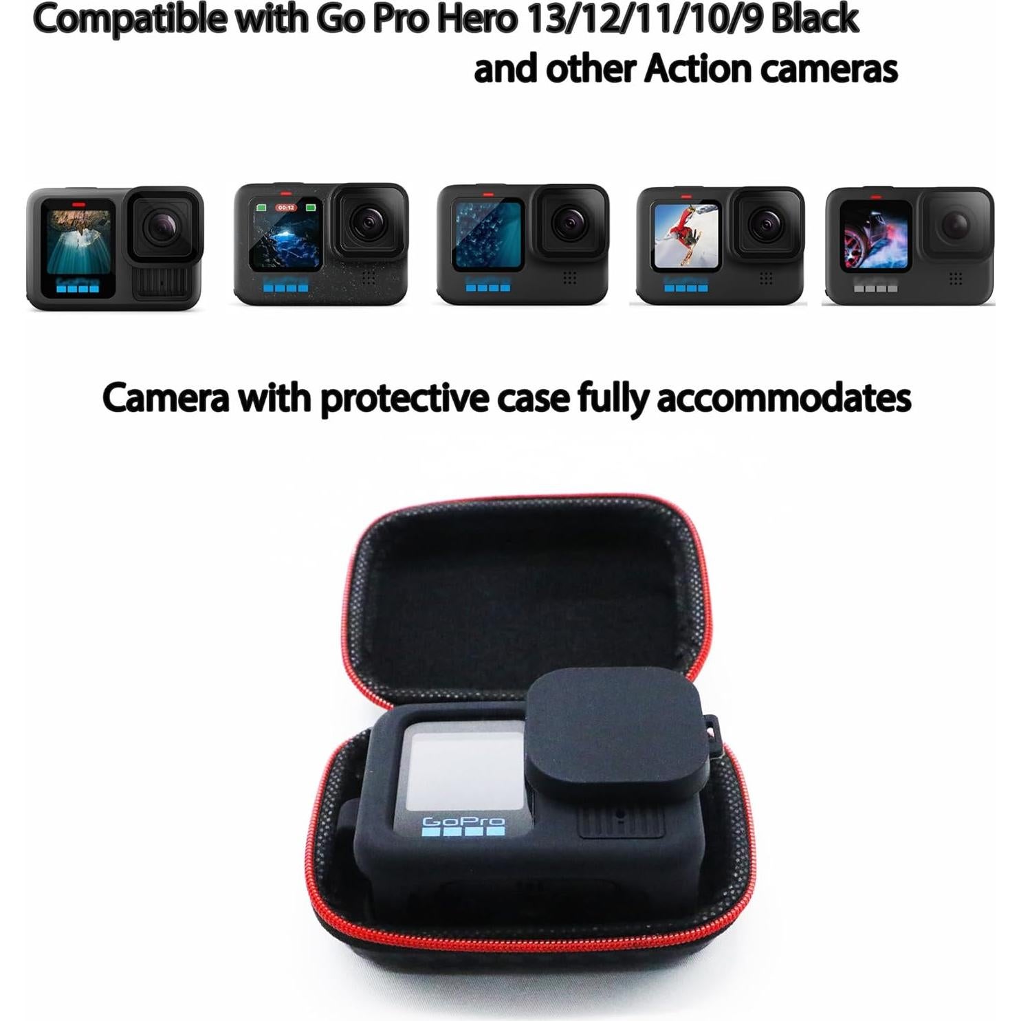 Funda de transporte PCTC para cámaras de acción GoPro y más