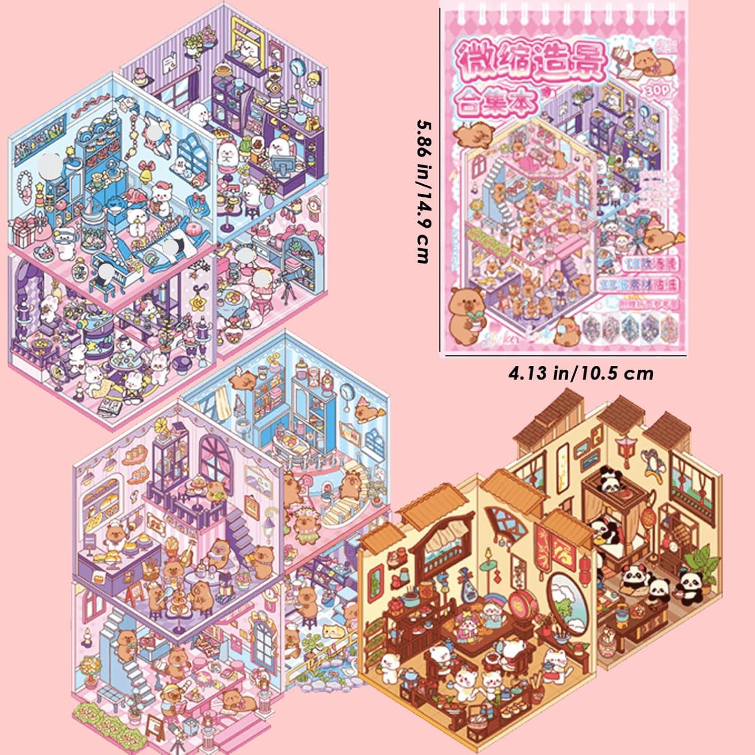 Libro de Stickers 3D TIYIMIYUXU - 10 Escenas Reutilizables