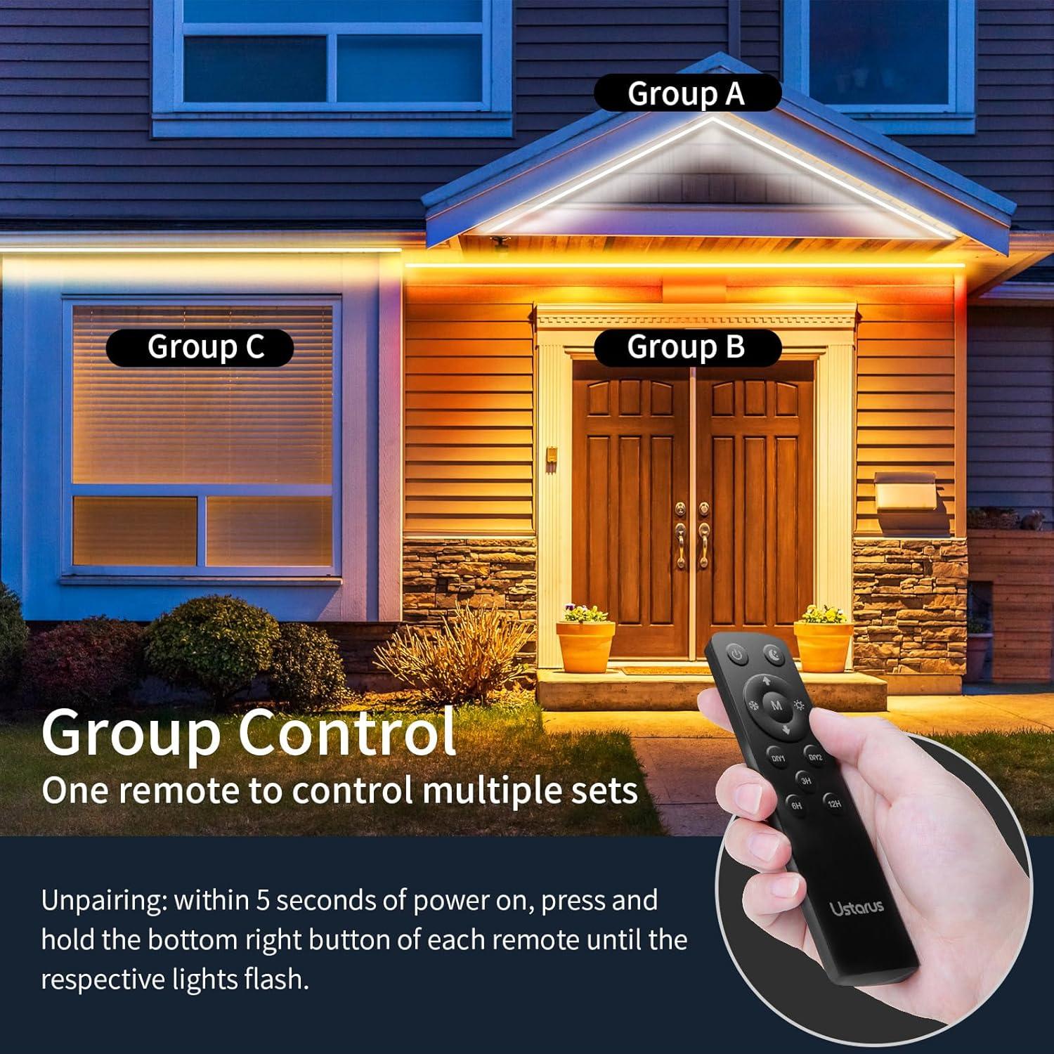 Tira LED de Neón Ustarus 20FT Blanca Ajustable 2700K-6500K