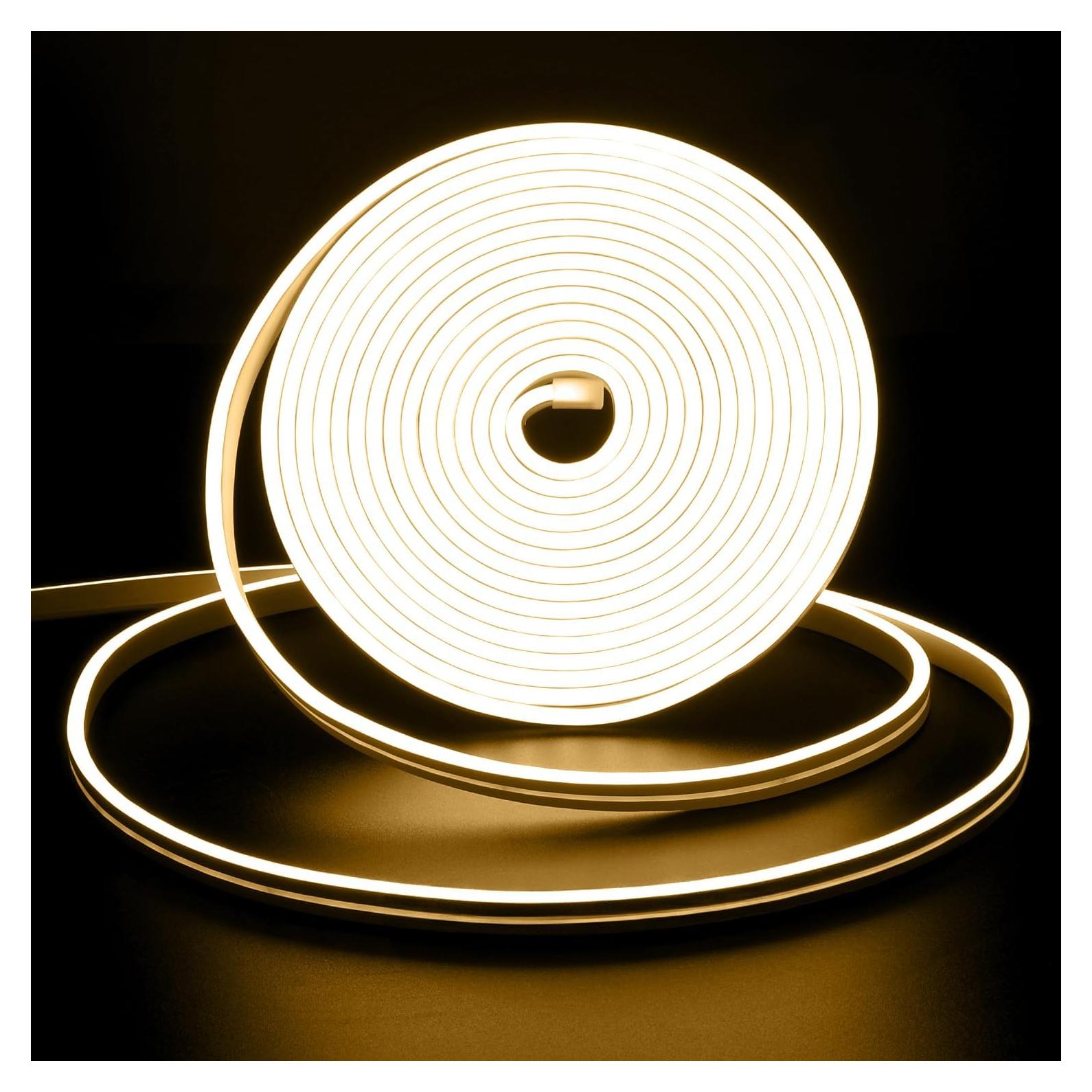 Tira LED Neón Regulable 12V 5m Blanco Cálido Meijiajia