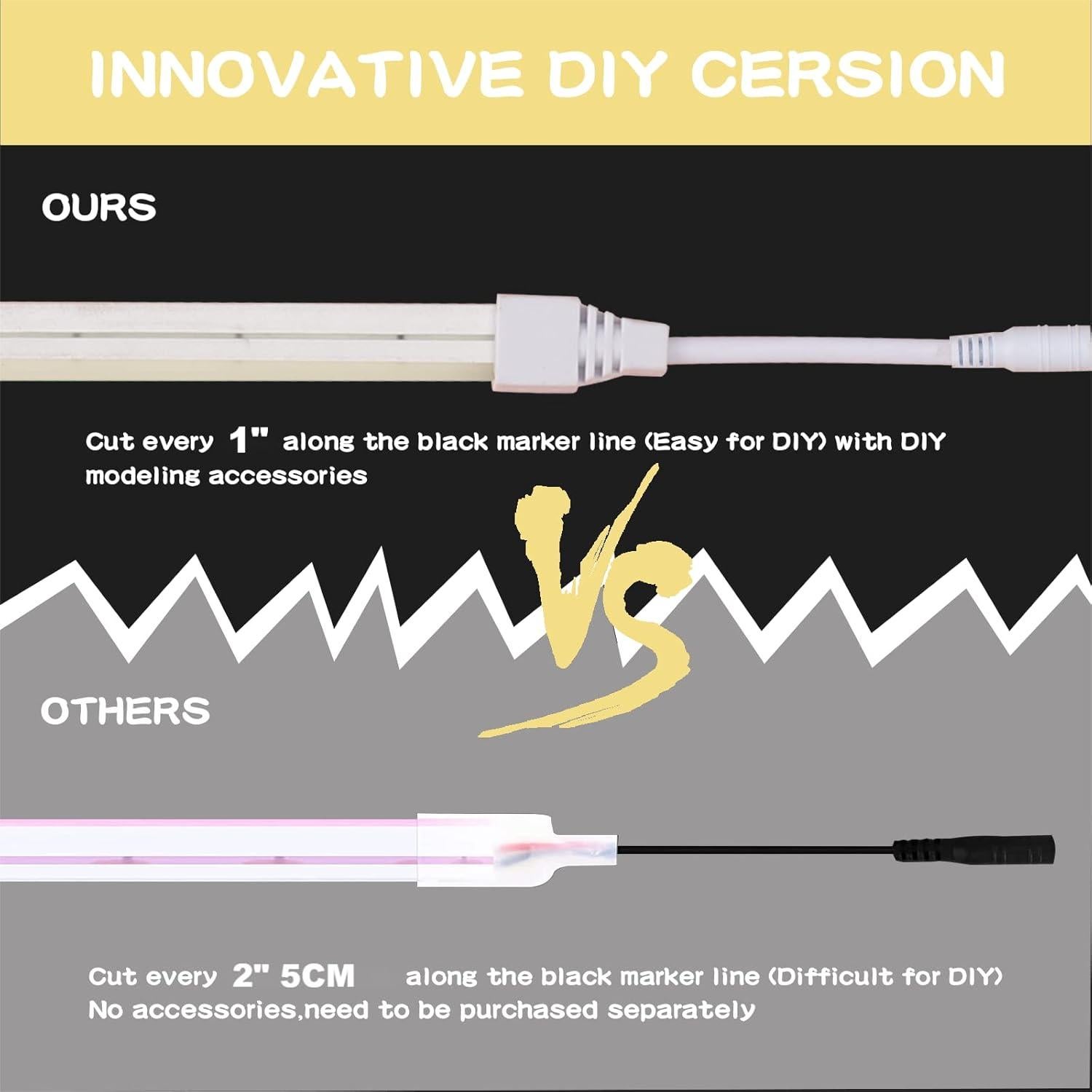 Tira LED Neón Regulable 12V 5m Blanco Cálido Meijiajia