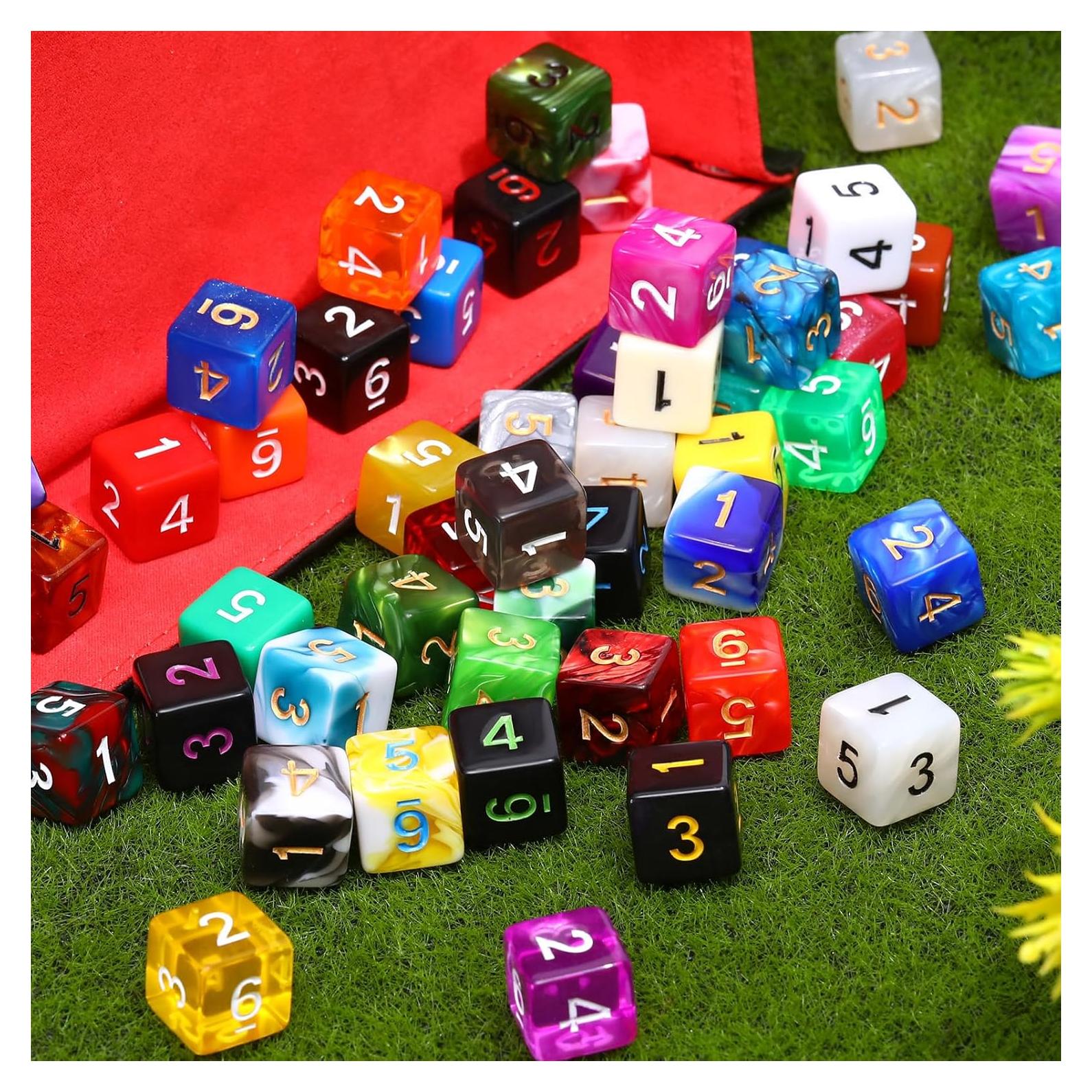 Conjunto de Dados Poliedricos 100 Piezas Skylety 6 Caras