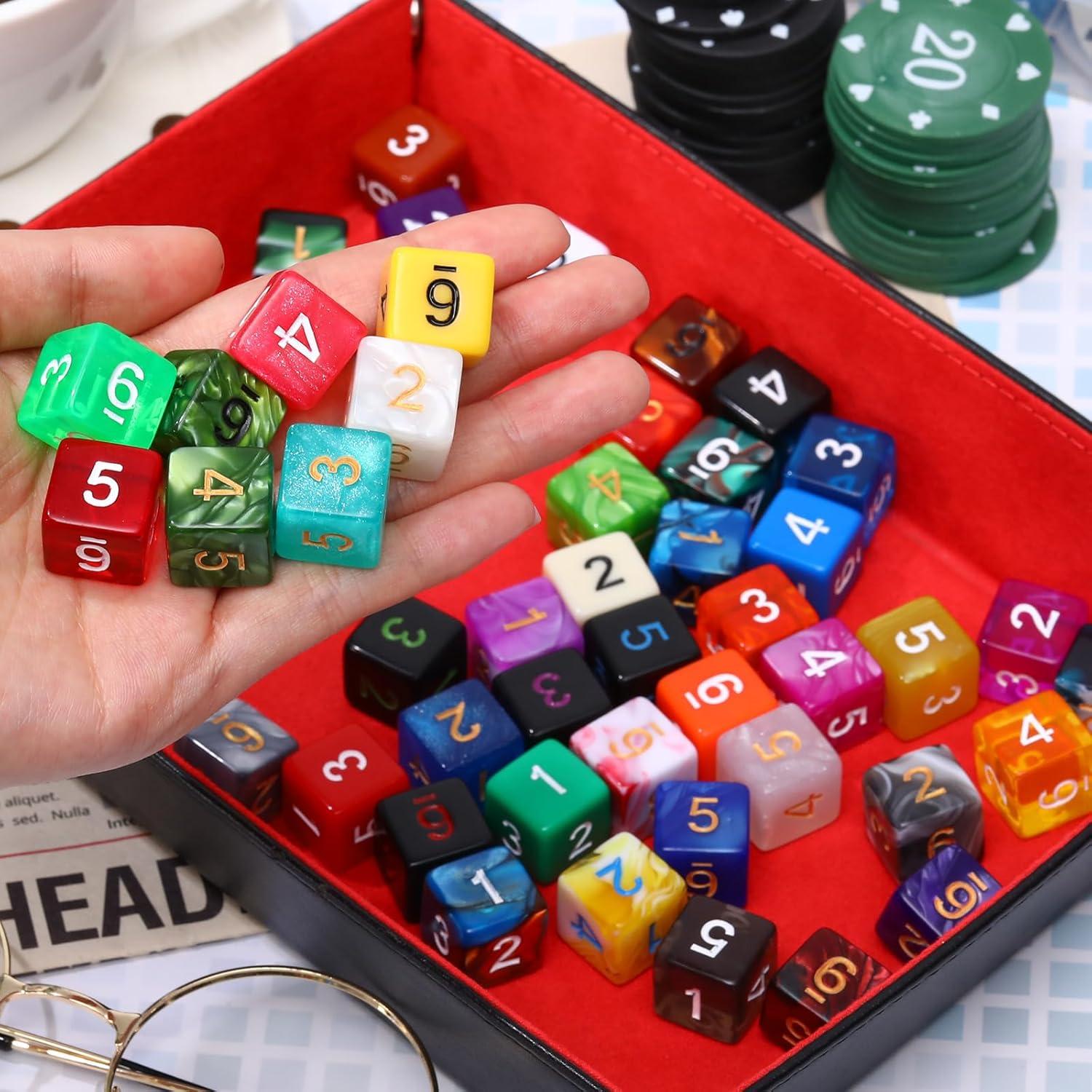 Conjunto de Dados Poliedricos 100 Piezas Skylety 6 Caras