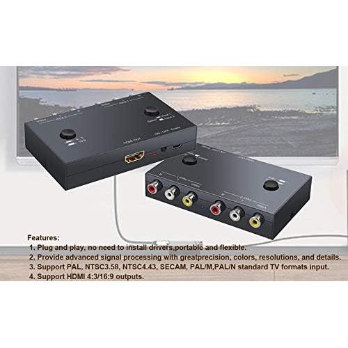 Convertidor RCA a HDMI 1080p Laboen 2 Vías AV Plug and Play