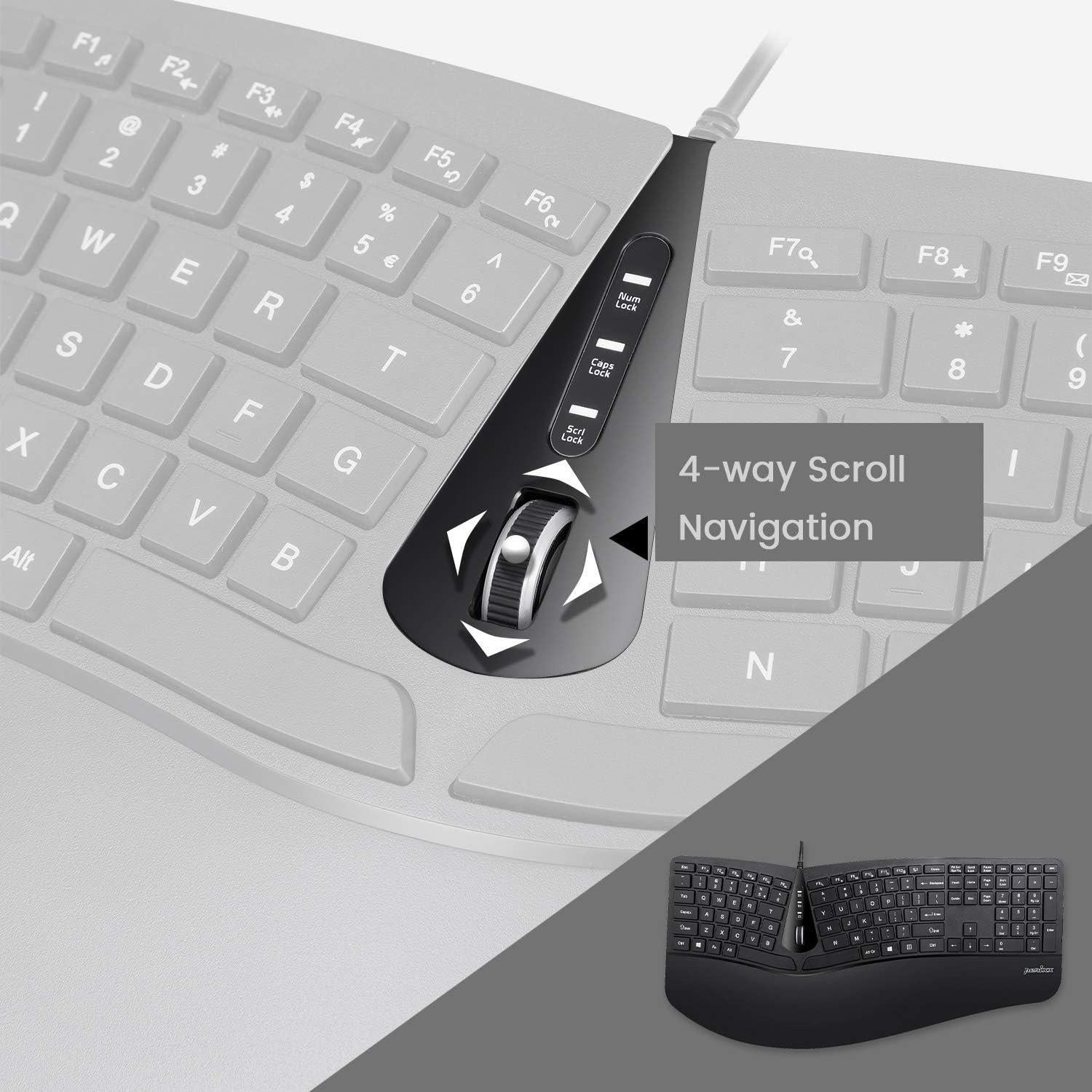 Combo Teclado Ergonómico Dividido Perixx Periduo-505 USB