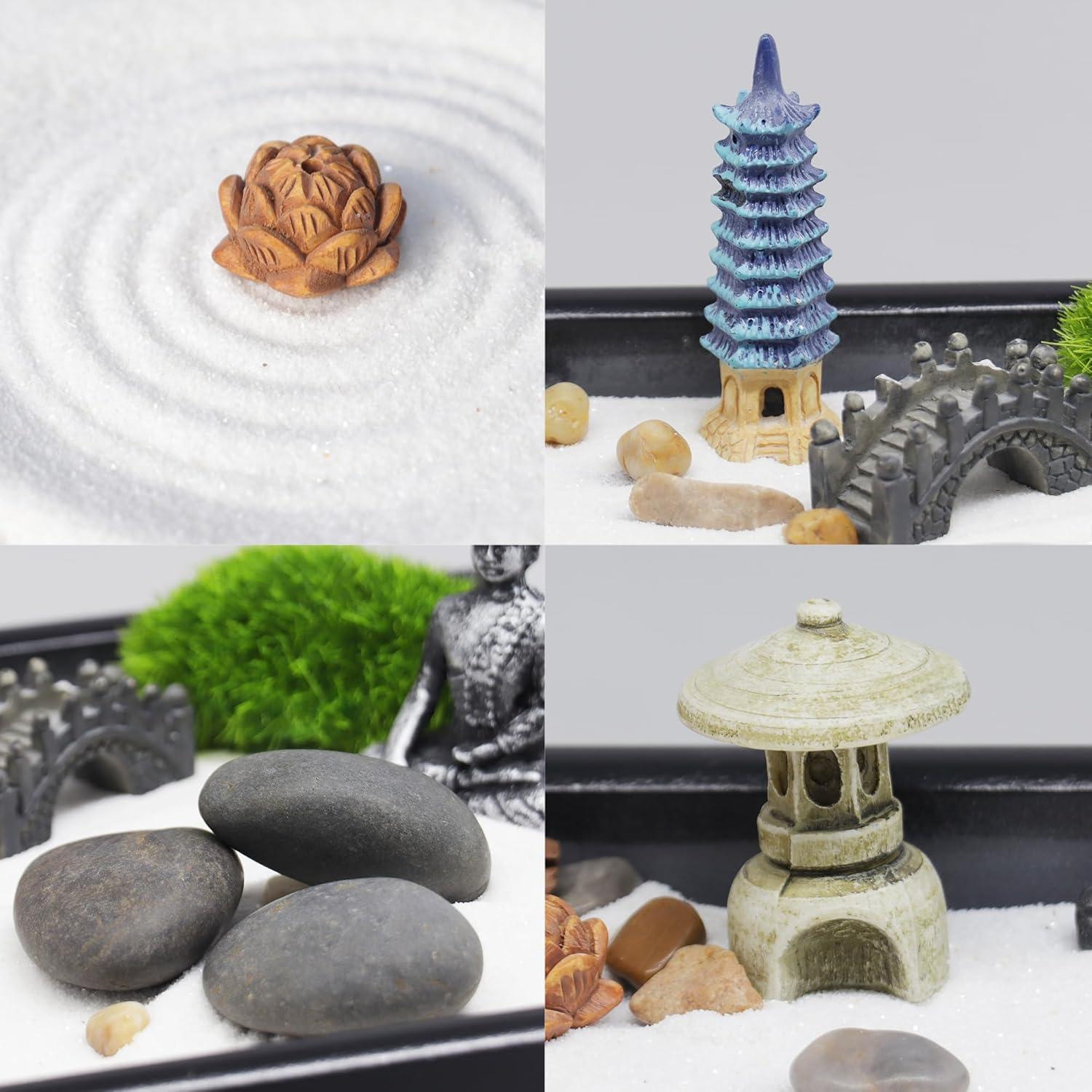 Jardín Zen Miniatura YUNGCHI 30 x 20.1 cm para Escritorio