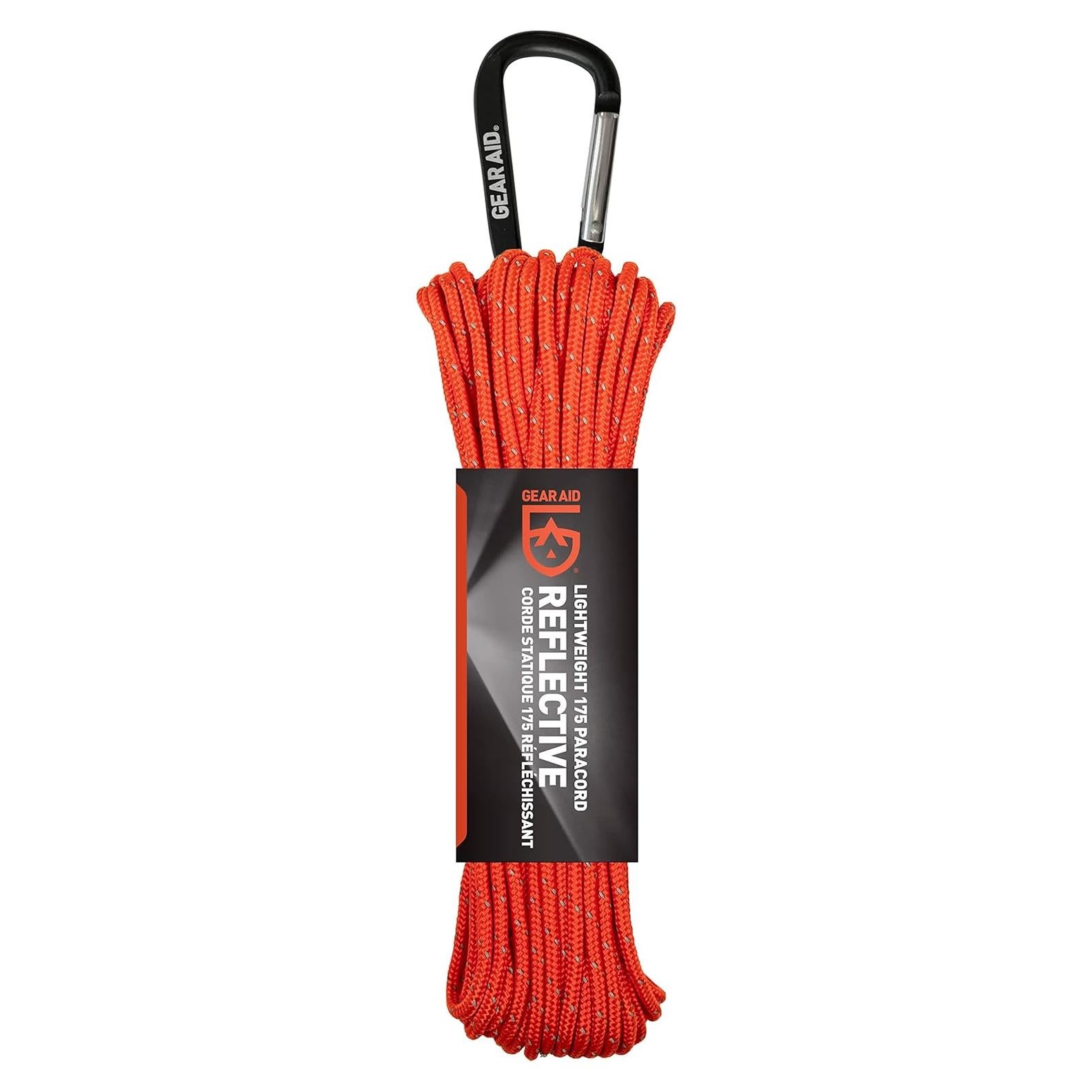 Paracord GEAR AID 175 Naranja Reflectante 30.48 m Nylon