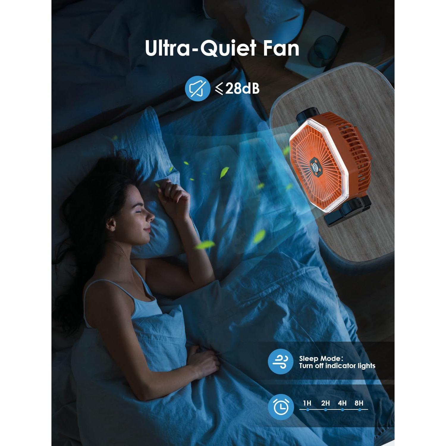 Ventilador Portátil Recargable Orteen 9" 10000mAh Oscilante