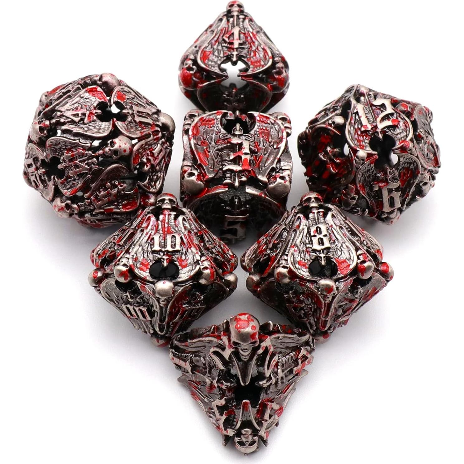 Conjunto de Dados de Metal HNCCESG para D&D - 7 Piezas