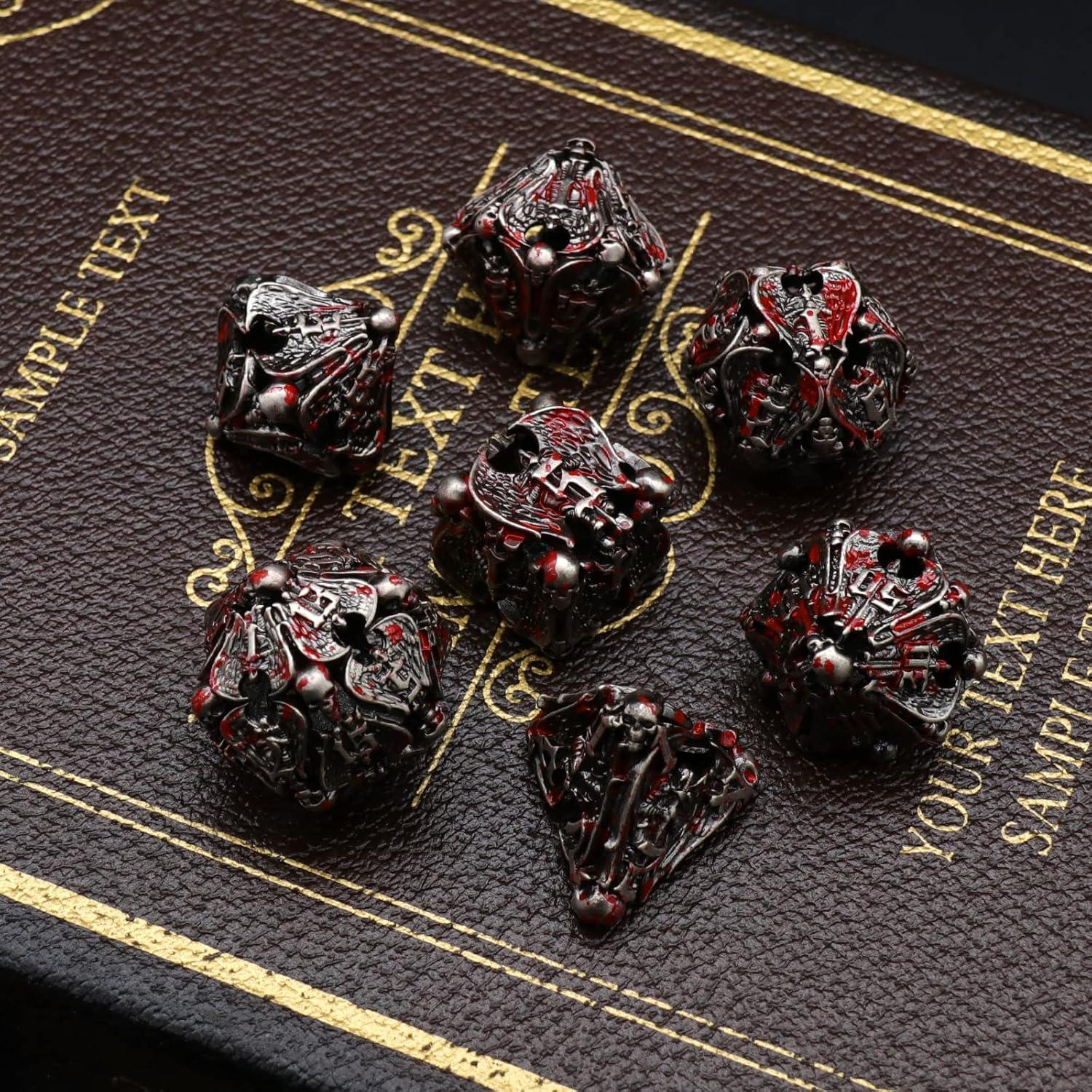 Conjunto de Dados de Metal HNCCESG para D&D - 7 Piezas