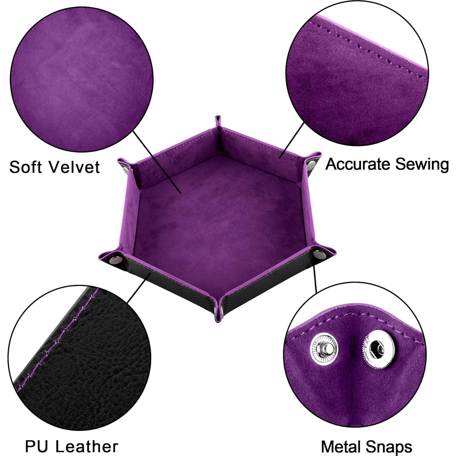 Bandeja de Dados Hexagonal SIQUK 8 Piezas Plegable 22cm