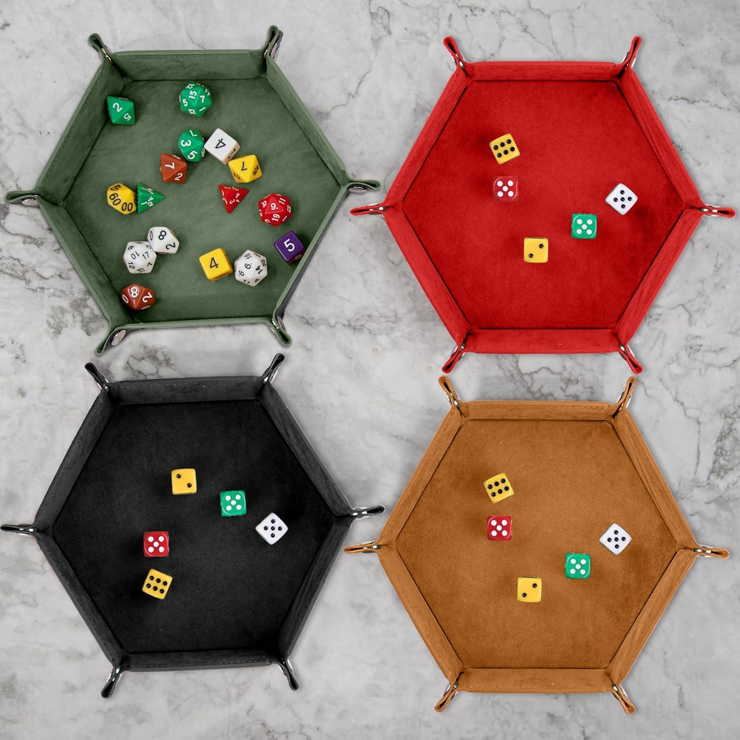 Bandeja de Dados Hexagonal SIQUK 8 Piezas Plegable 22cm
