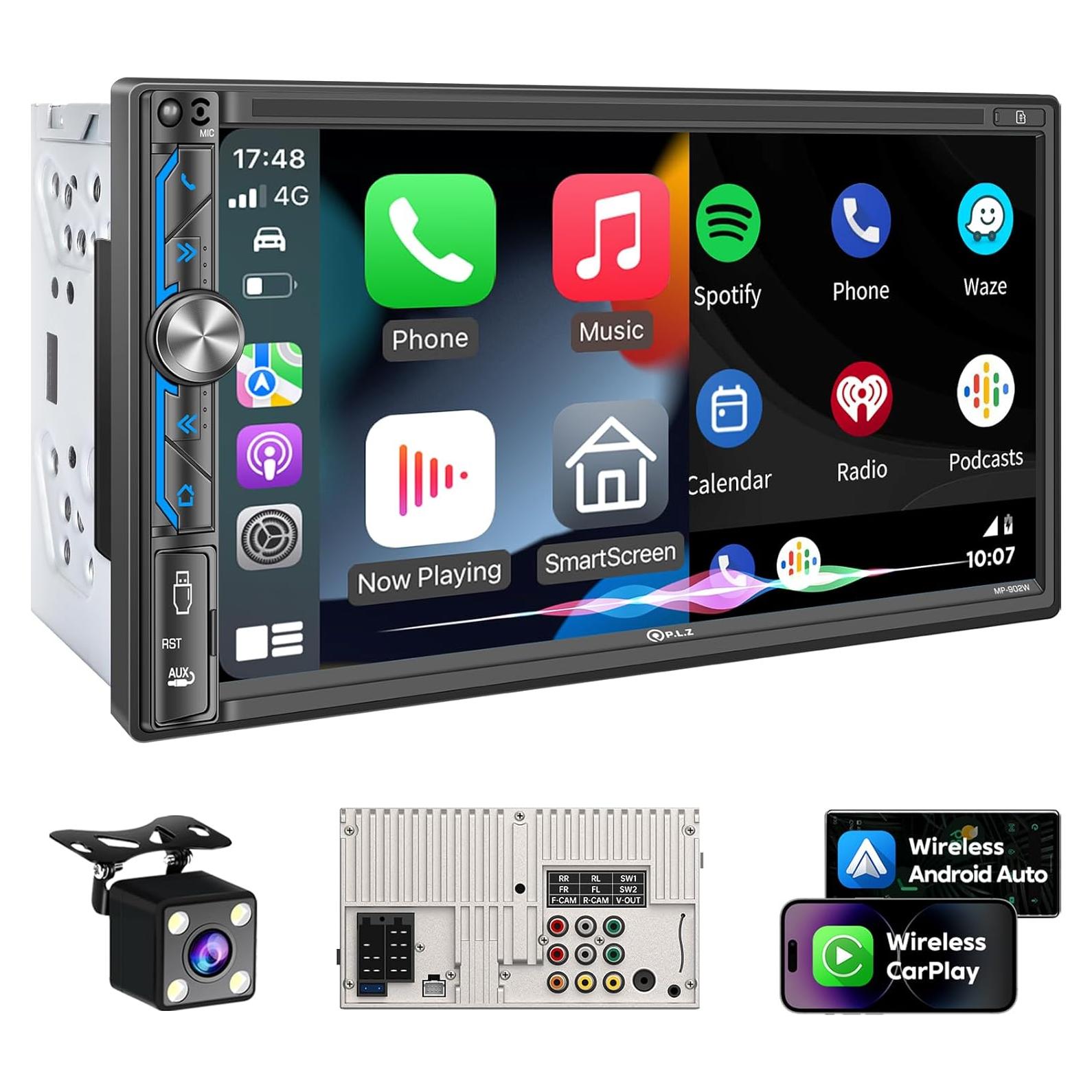 Estéreo Doble Din PLZ 7" Bluetooth 5.3 CarPlay Android Auto