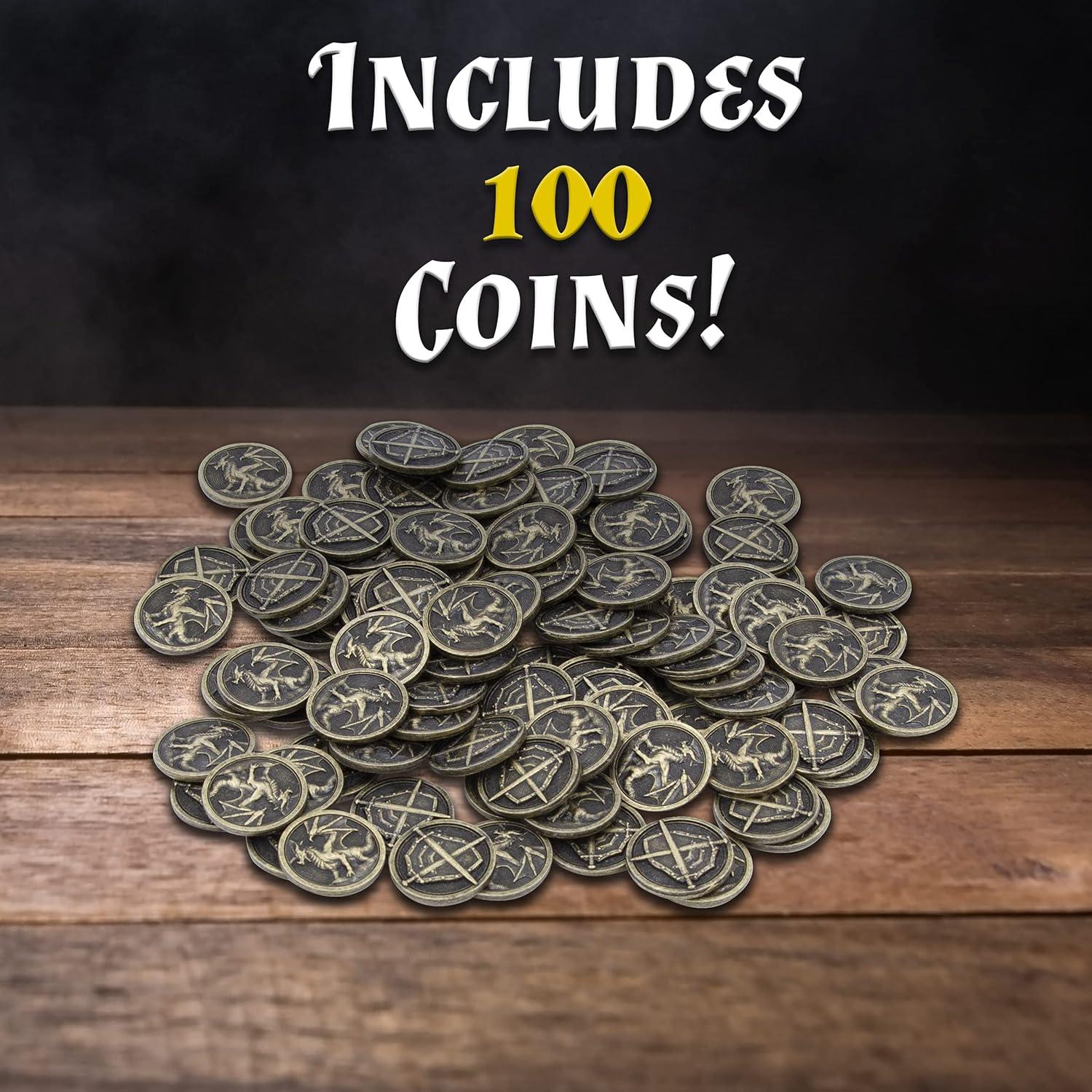 Monedas de Metal CASEMATIX 100 Piezas para Juegos RPG