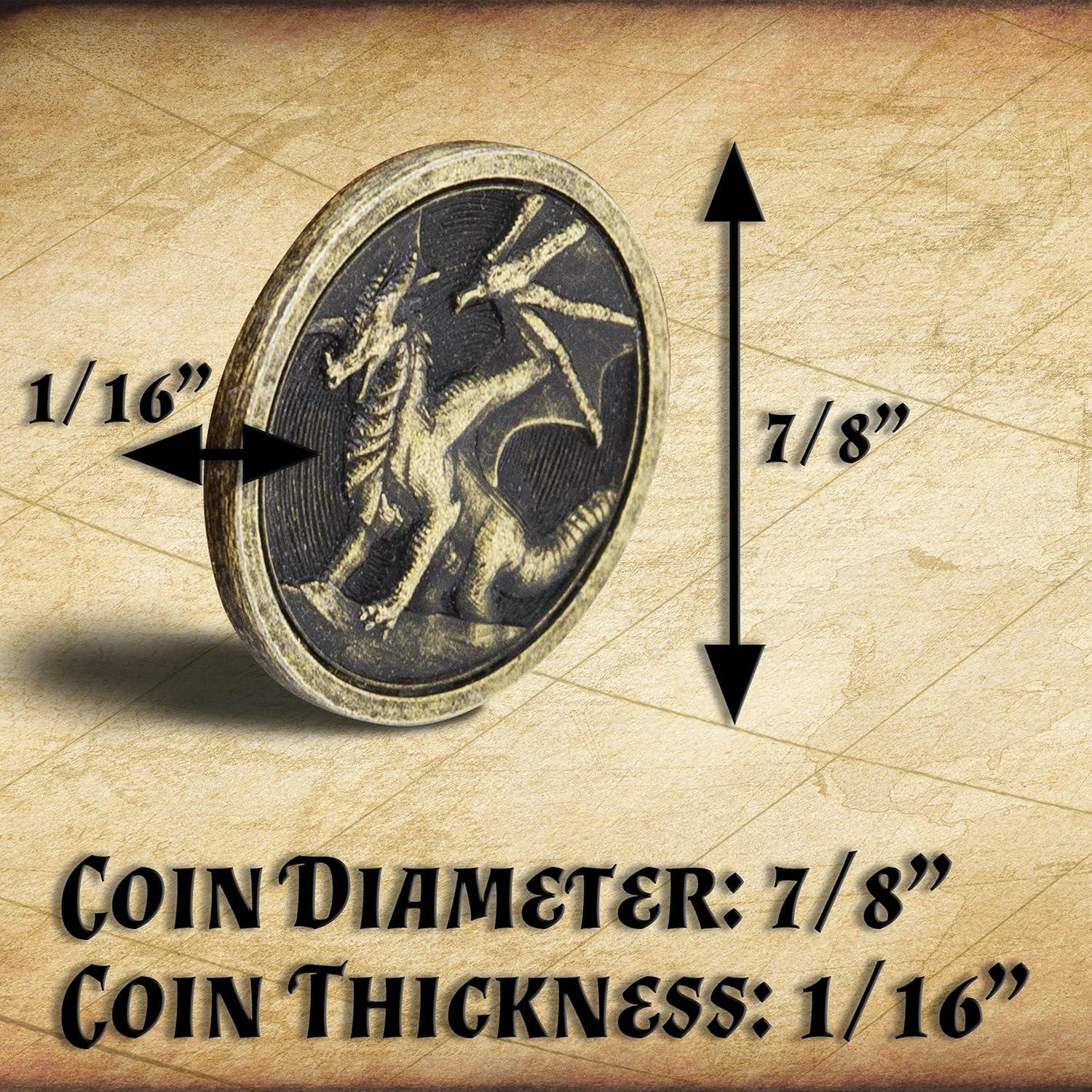 Monedas de Metal CASEMATIX 100 Piezas para Juegos RPG