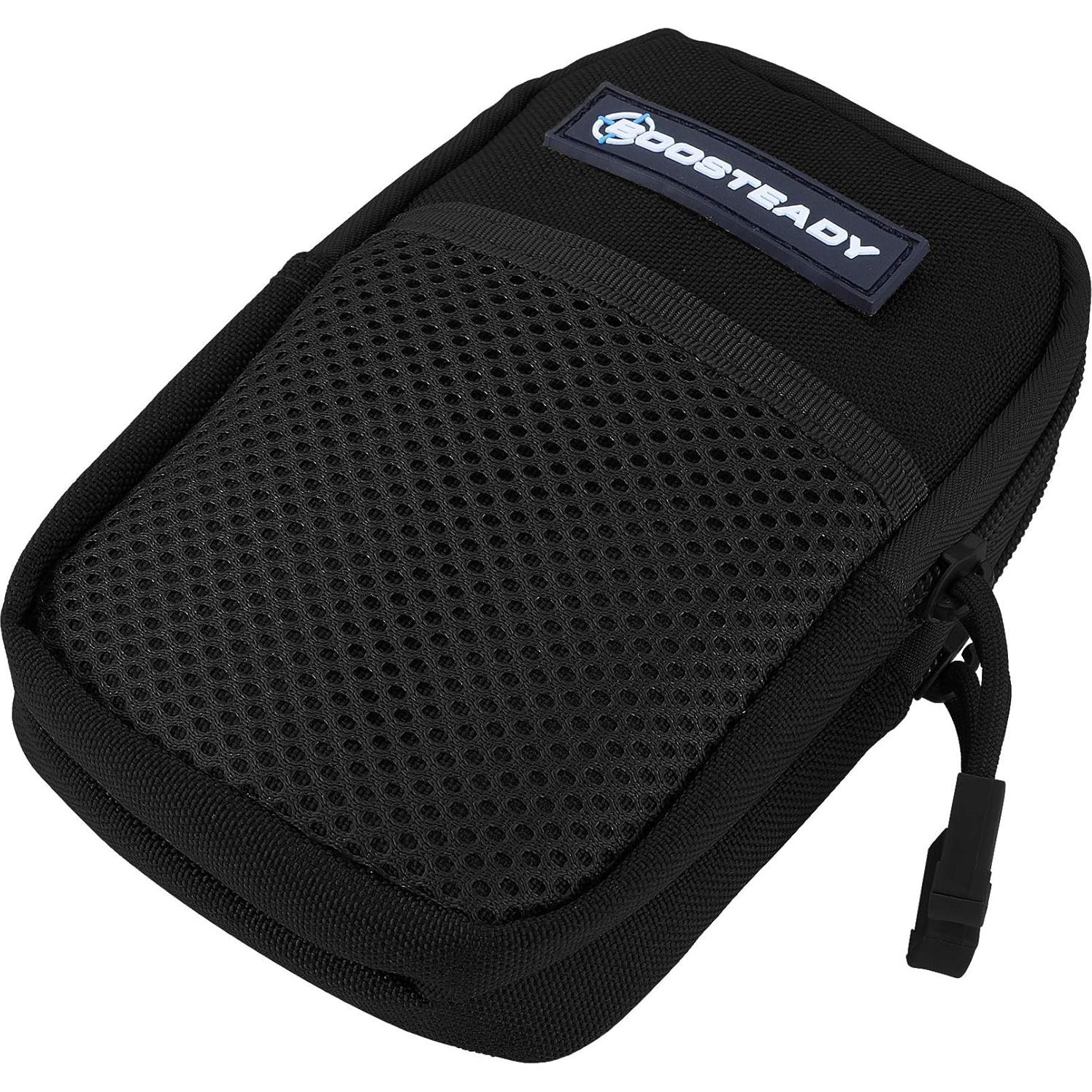 BOOSTEADY Bolsa de Correa para Mochila Negra 11.43x17.78cm