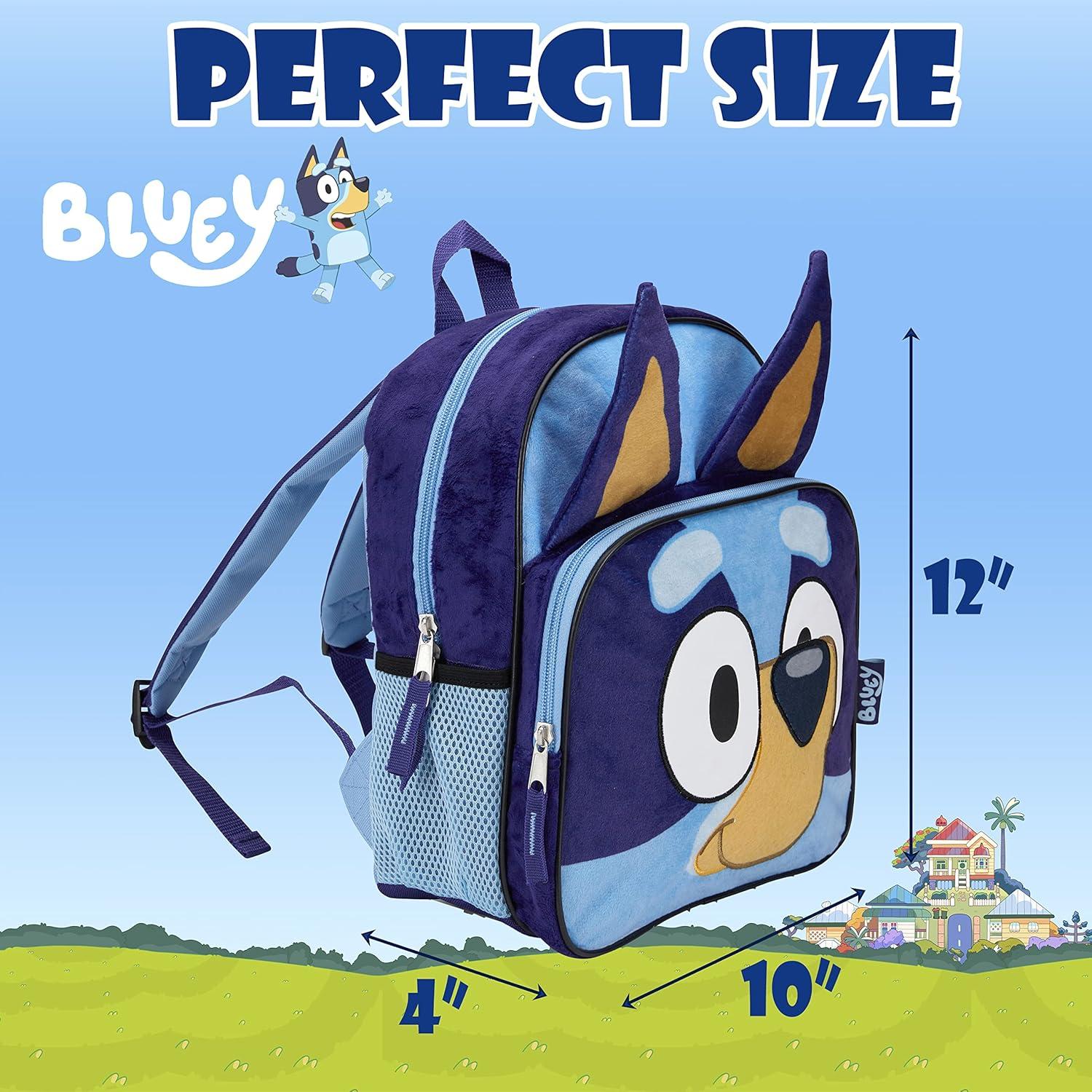 Mochila Infantil Bluey 30.48 cm con Orejas 3D y Acolchado