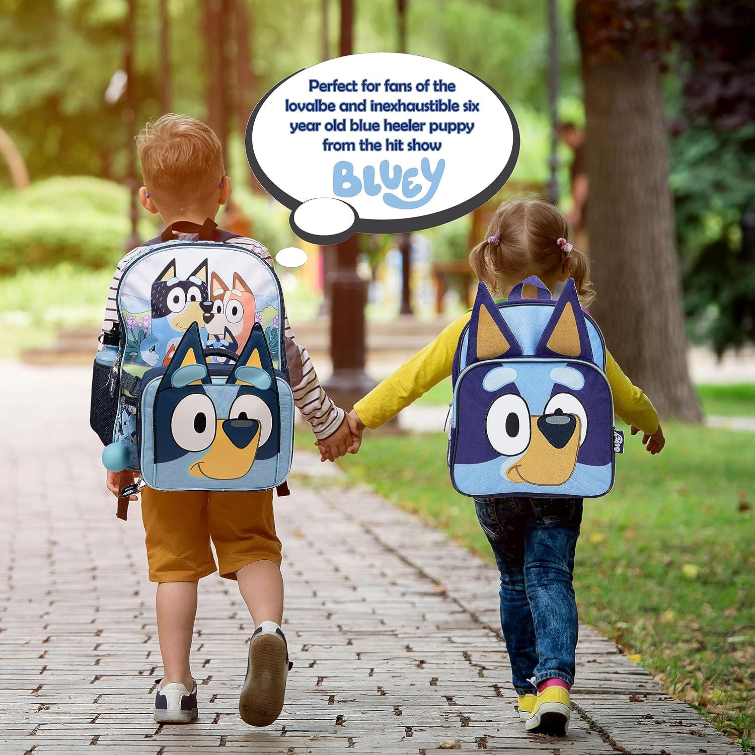 Mochila Infantil Bluey 30.48 cm con Orejas 3D y Acolchado