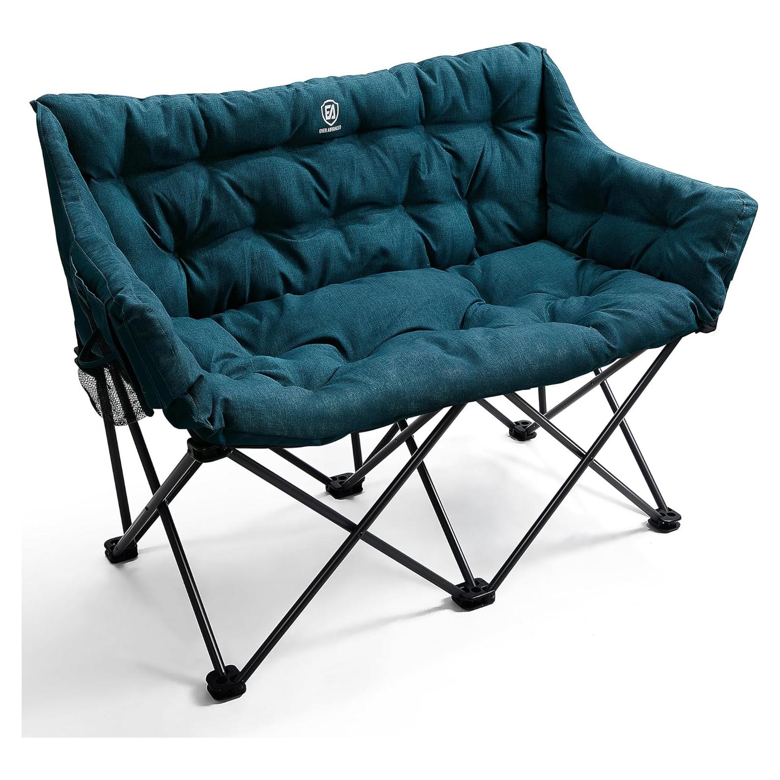 Silla de Camping Doble EVER ADVANCED Verde Plegable 272 kg