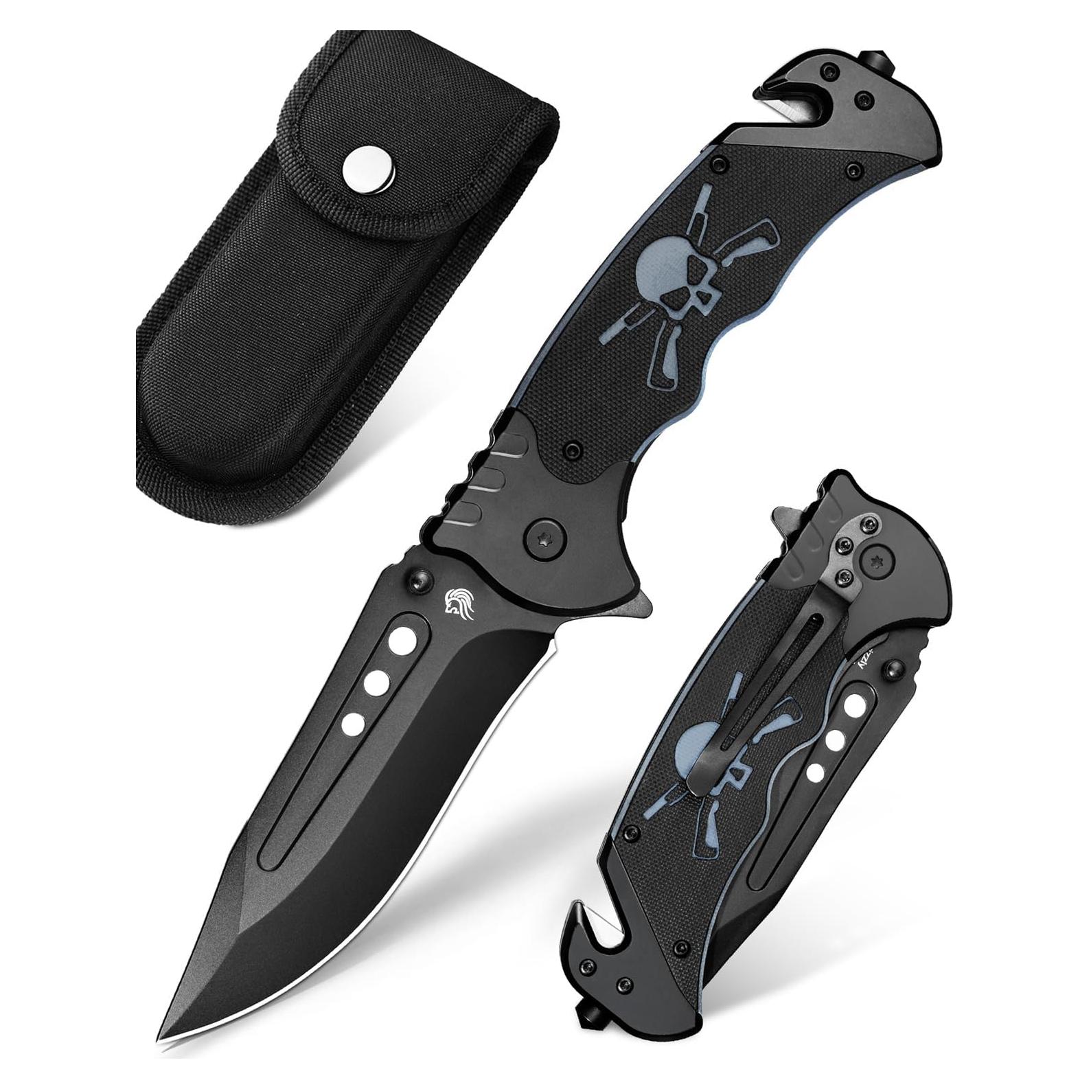 Cuchillo de Bolsillo NedFoss GRIZZLY 9.7 cm AUS-8 Táctico 3 en 1