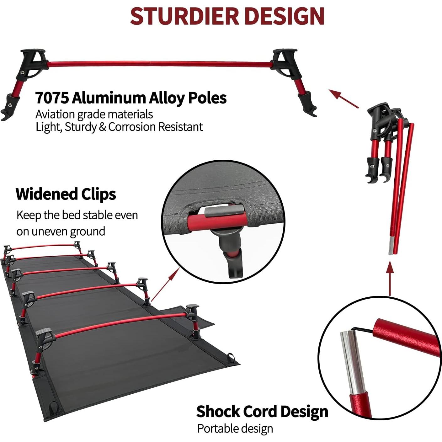 Cama Plegable Portátil Sutekus 190.5x69.85 cm Ultraligera