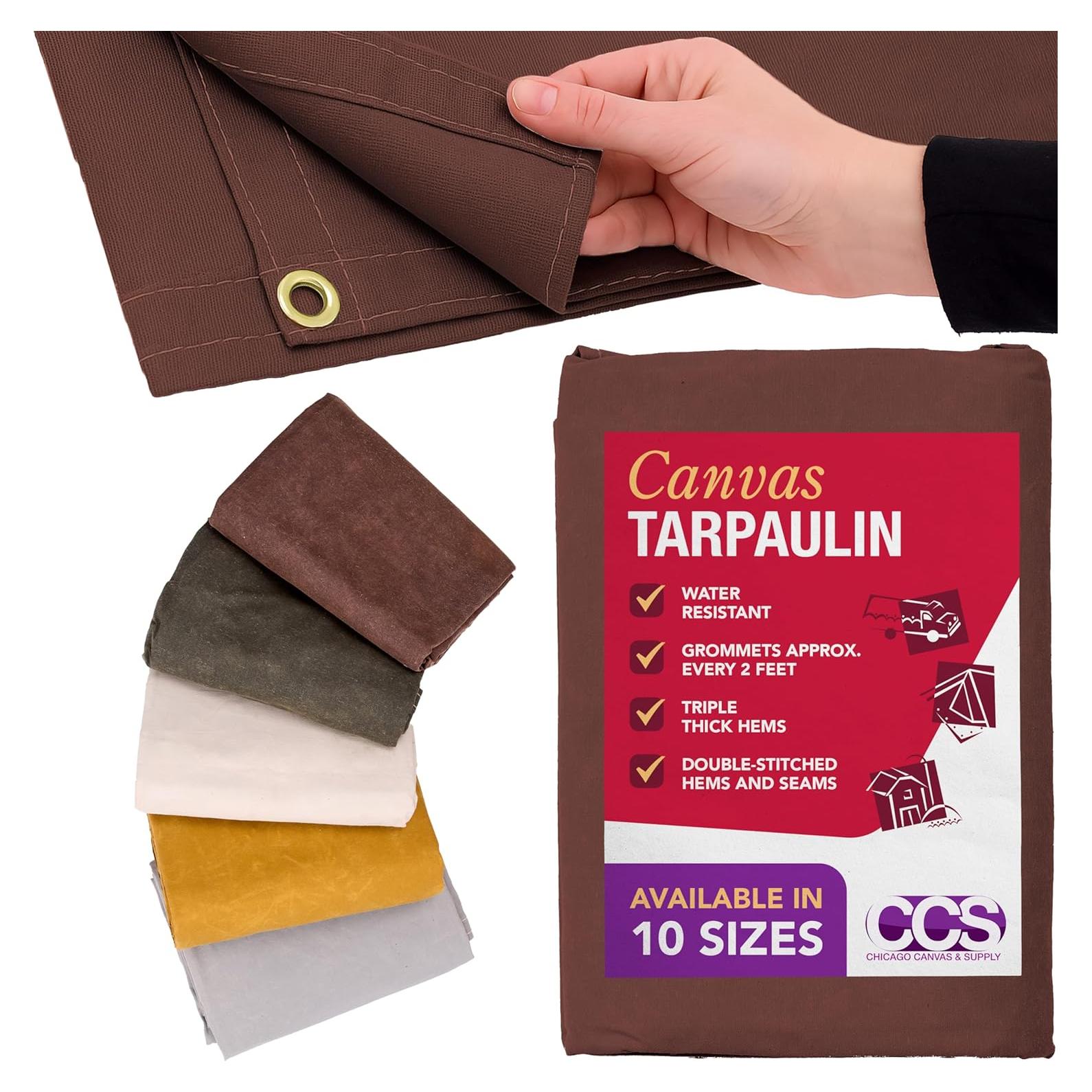 Cubierta de Lona Impermeable CCS 213x152 cm Marrón Resistente