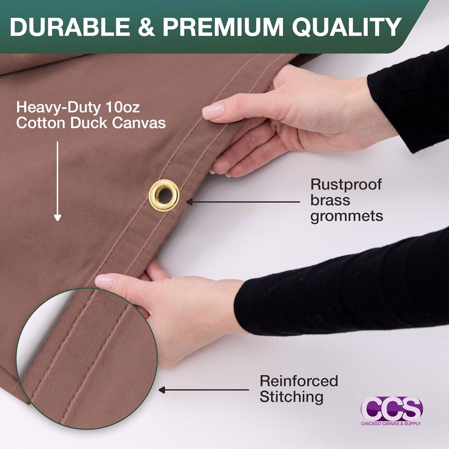 Cubierta de Lona Impermeable CCS 213x152 cm Marrón Resistente