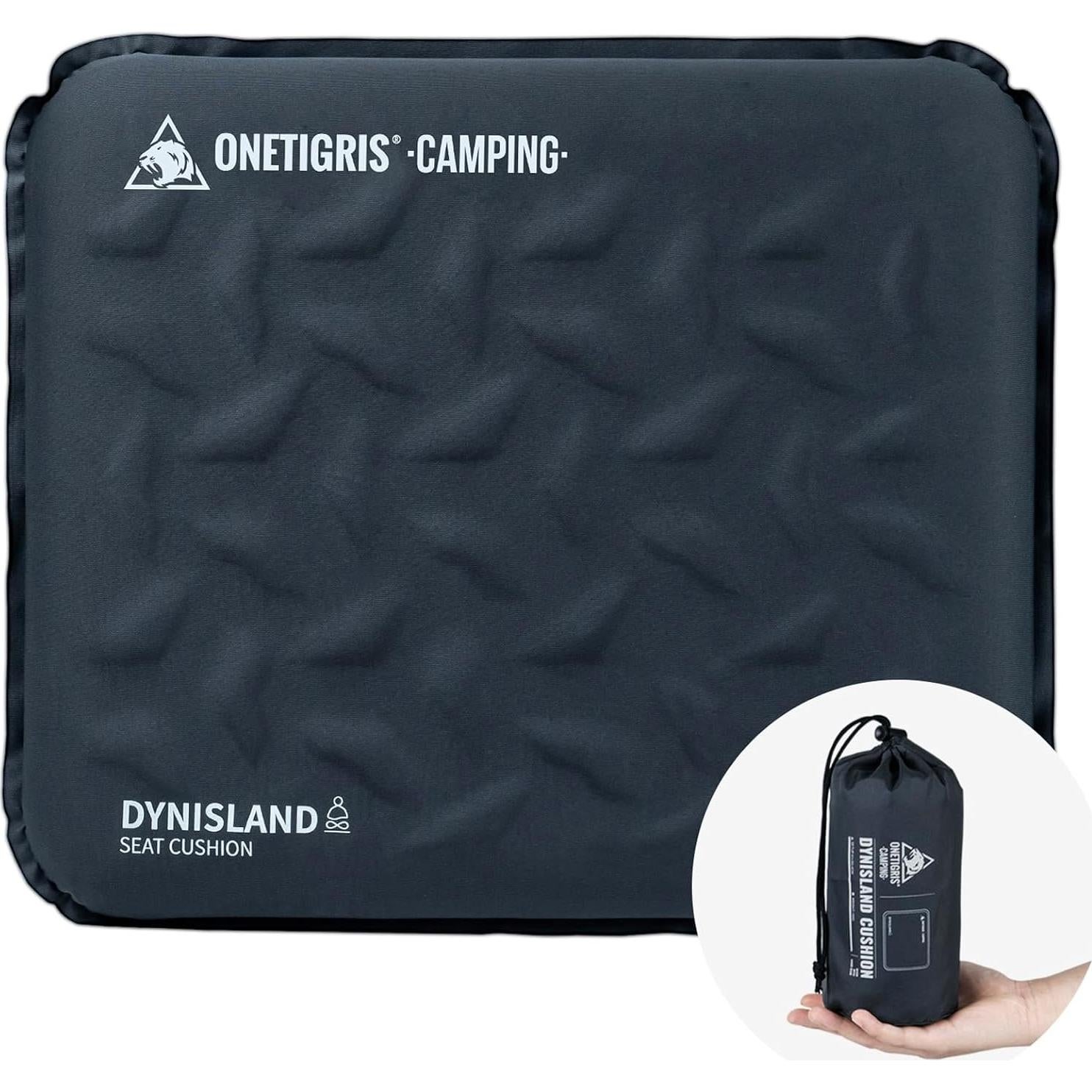 Cojín Inflable OneTigris CE-CQZD01 Negro para Camping y Viajes