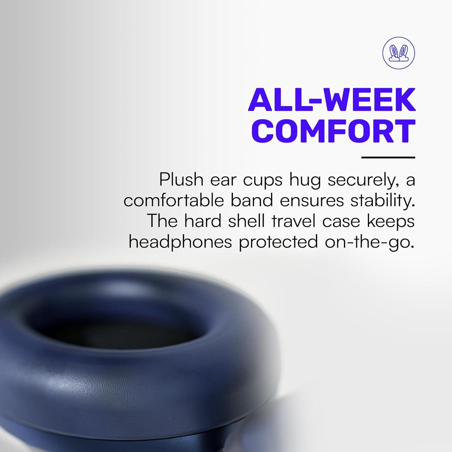 Raycon Everyday Headphones Pro with 60 Hours of Battery, 6 Microphones, Active Noise Cancellation, Awareness Mode, Multipoint Connectivity (Onyx Black)