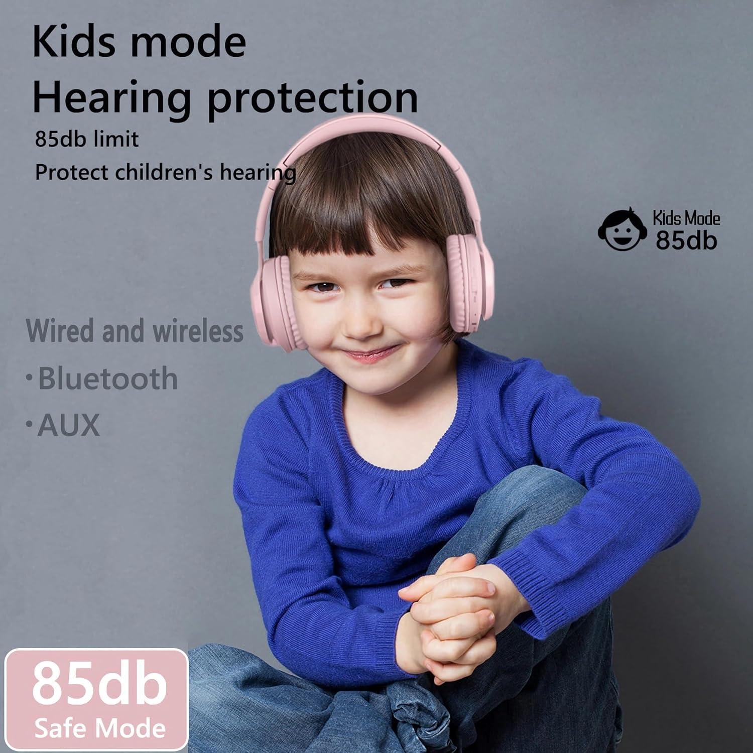 Auriculares Bluetooth Niños Shenzhenshi BT06C+ Rosa 85dB