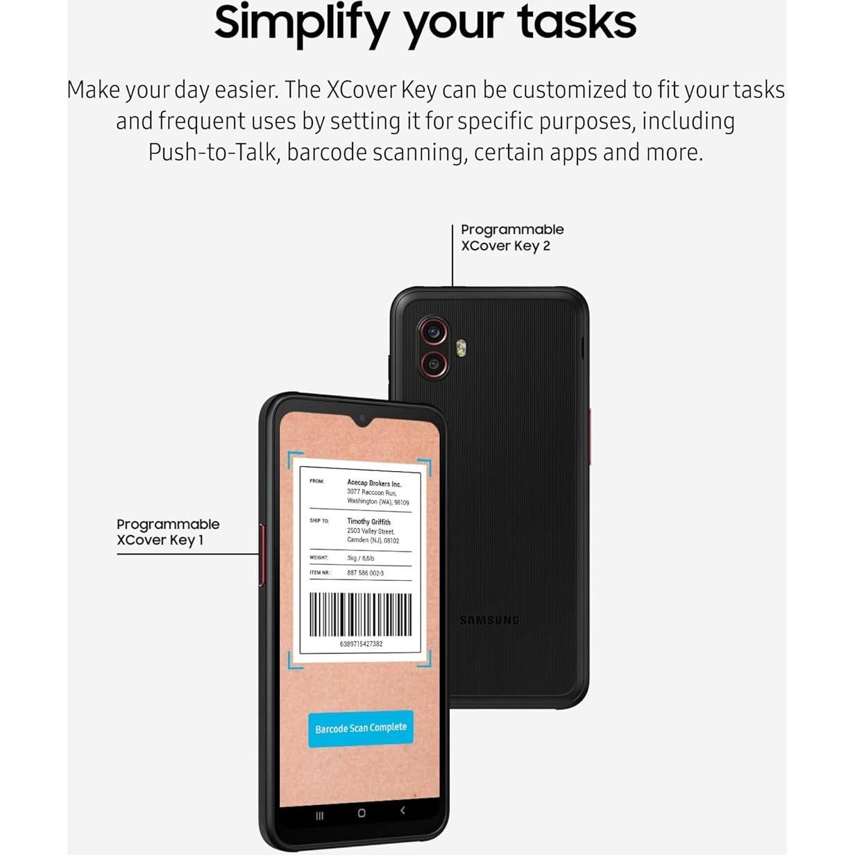 Samsung Galaxy XCover6 Pro 64GB Doble SIM Negro Resistente