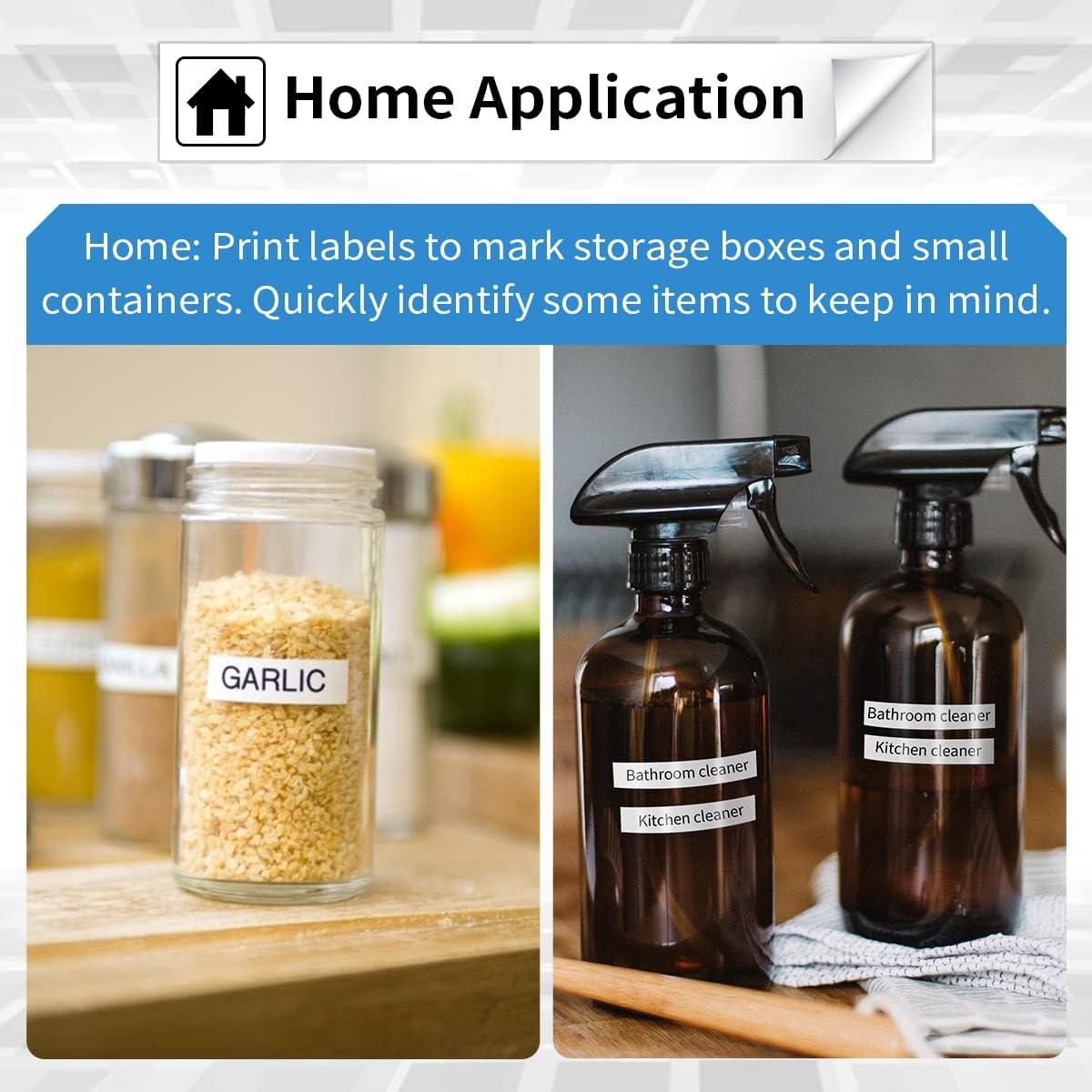 Paquete de 20 Cintas de Etiqueta Labelife M-K231 12mm Negra Blanca