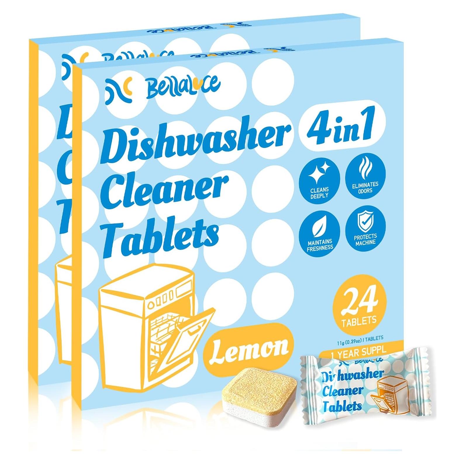 Tabletas Limpiadoras de Lavavajillas Bellaluce 48 Unidades Limón