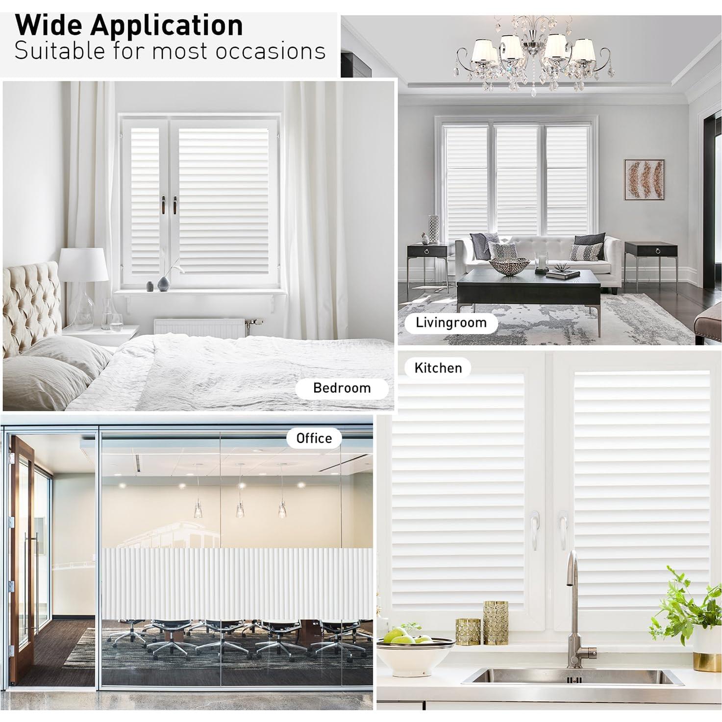 Película de Privacidad para Ventanas Donox 30x200 cm Patrón Persianas