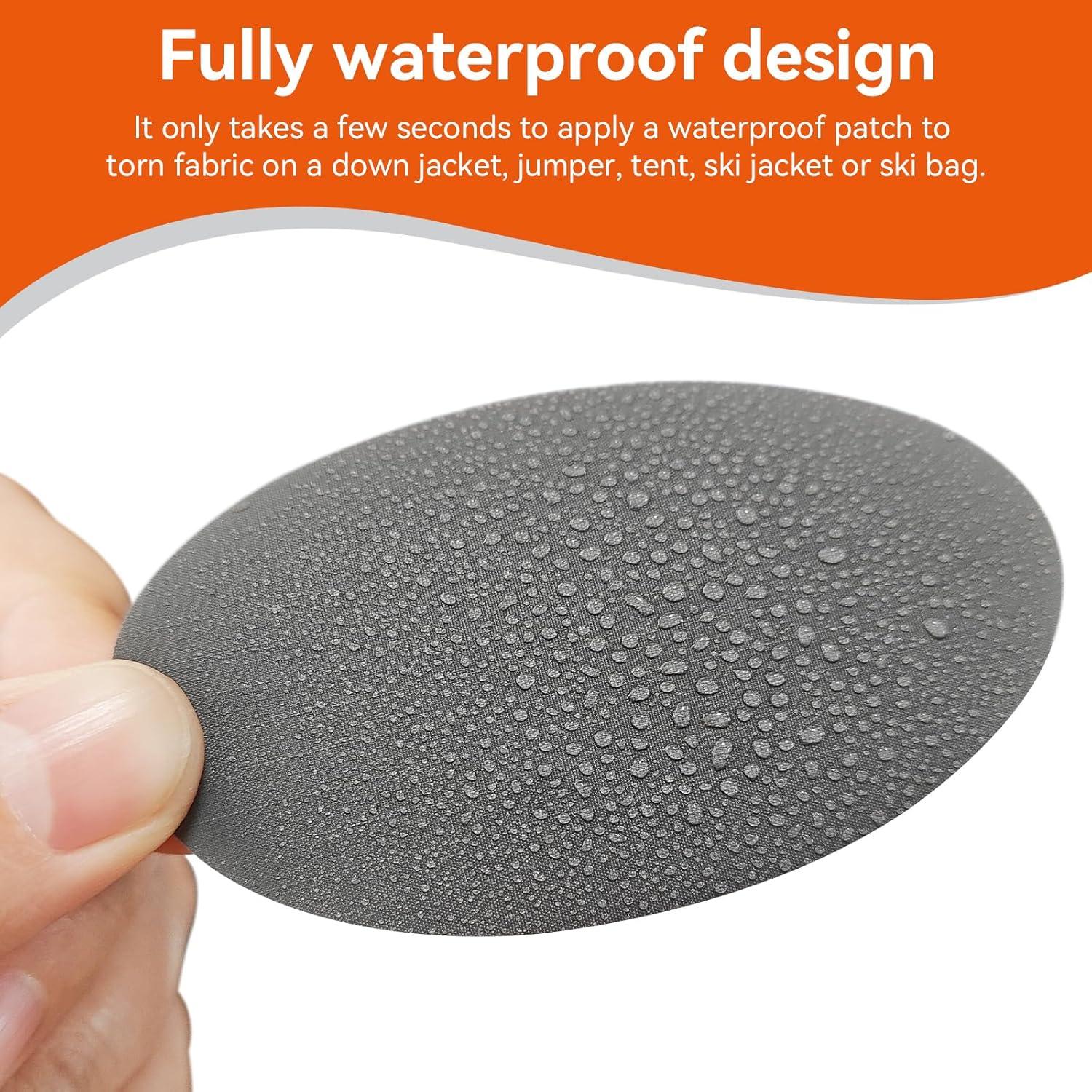 12 Parches de Reparación Autoadhesivos WILDREEDS Nylon Verde Militar