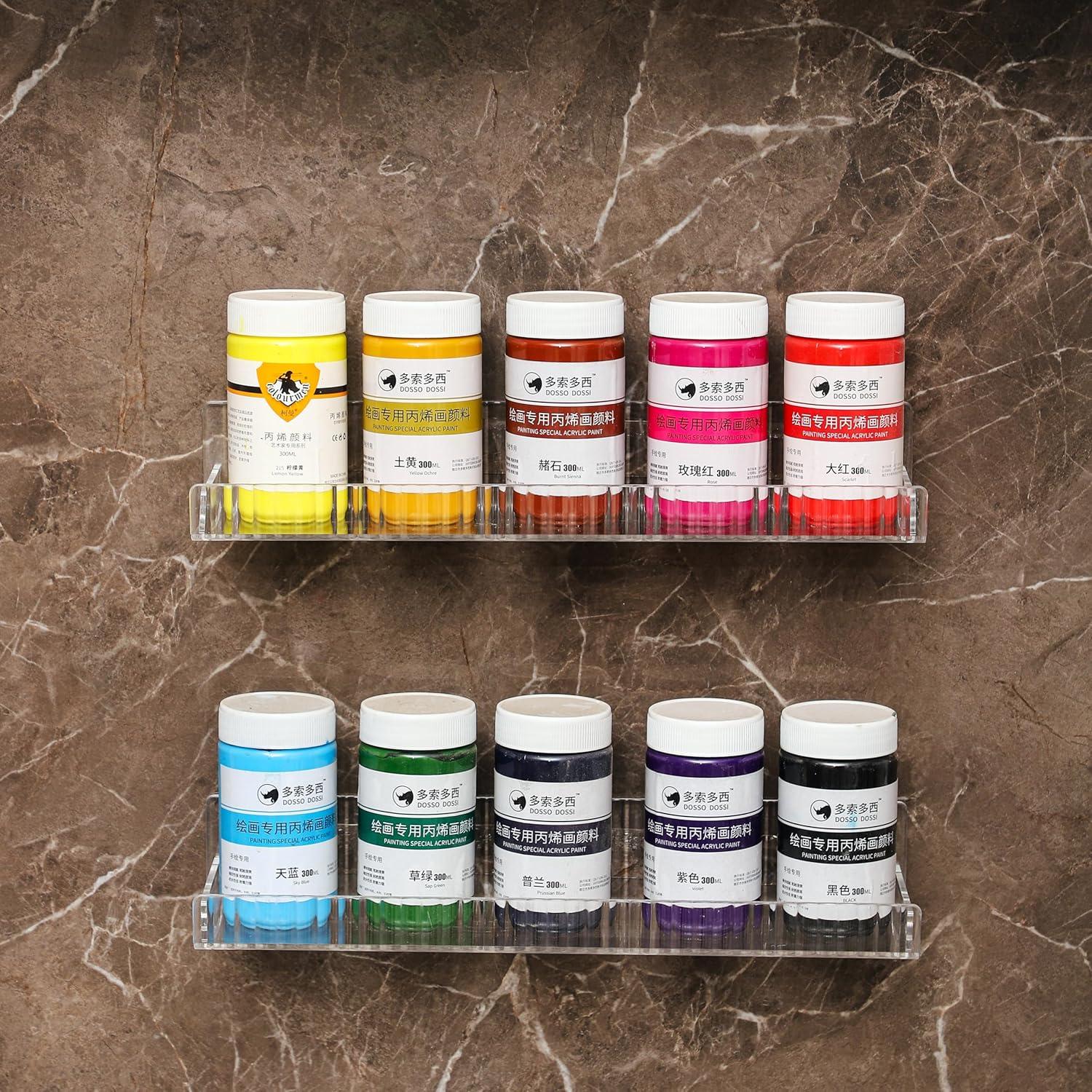 Estantes Flotantes IEEK 38 cm Acrílico Transparente Juego de 4