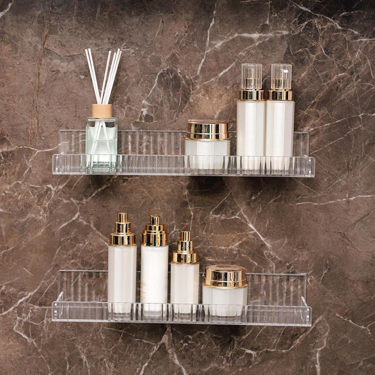 Estantes Flotantes IEEK 38 cm Acrílico Transparente Juego de 4